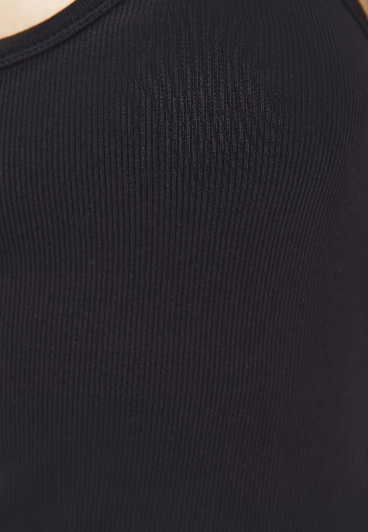 U Neck Tank Top - BLACK