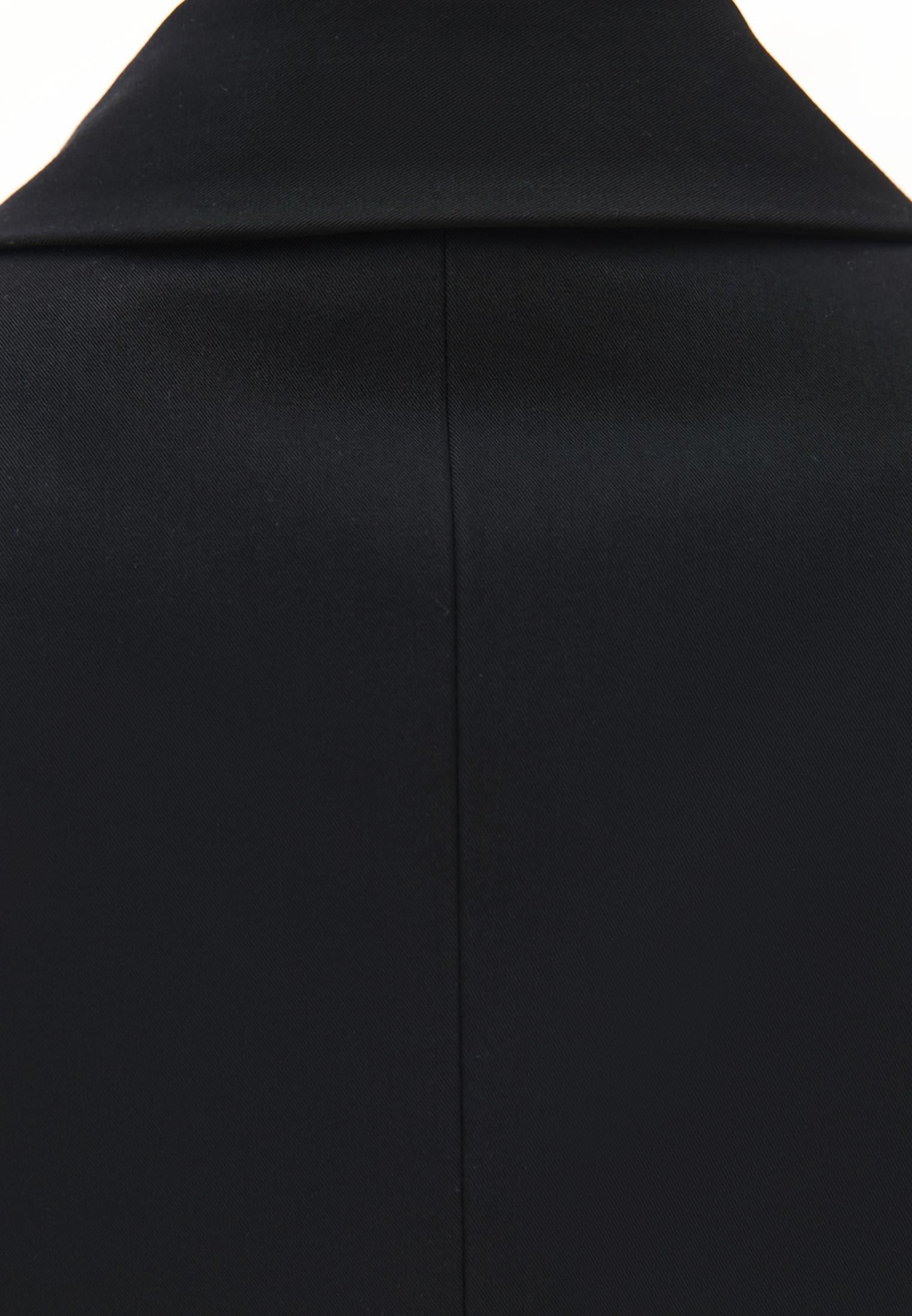 Oversize Blazer With Button Details - BLACK