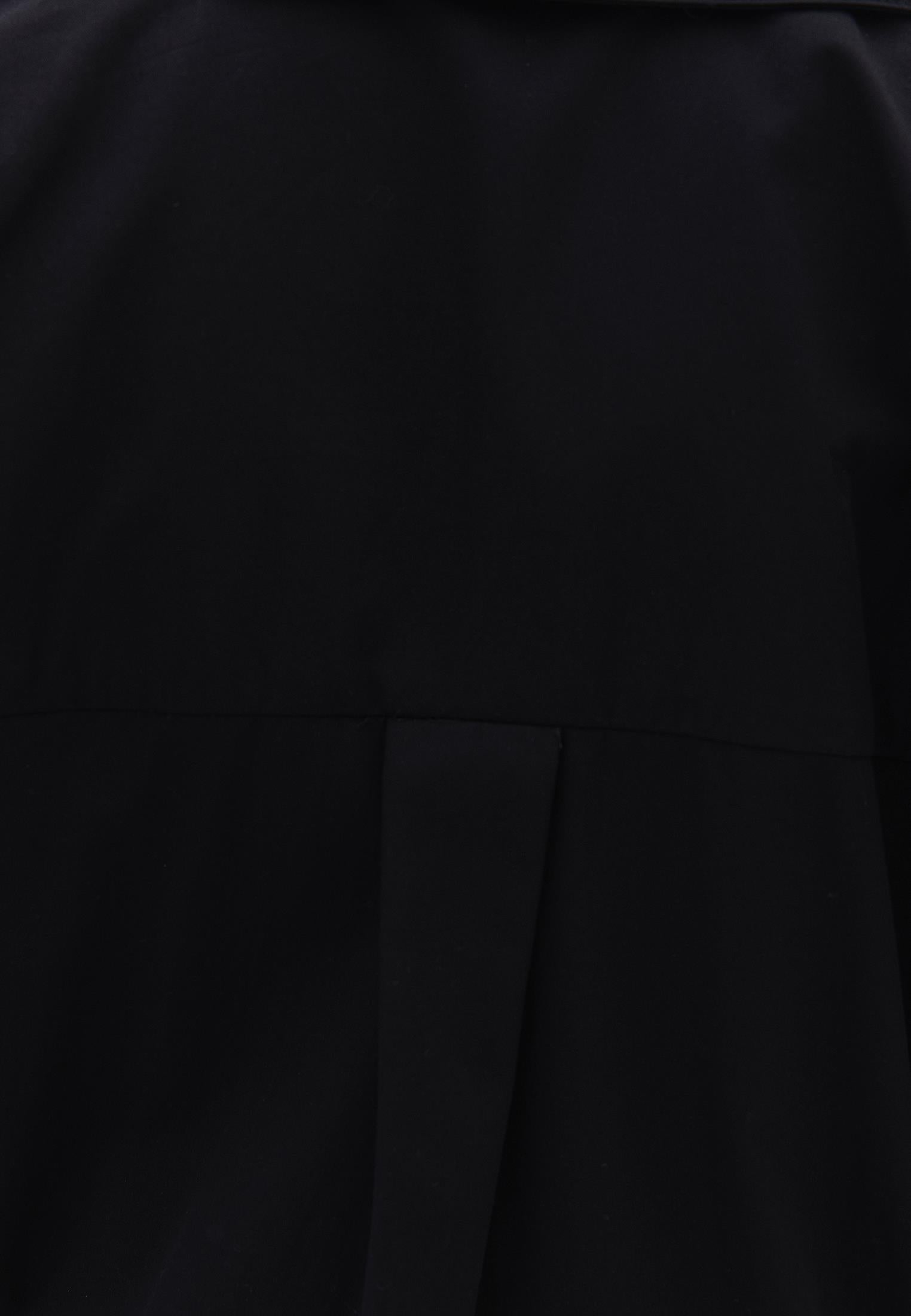 Oversize Short Shirt Collar Women Dress - BLACK