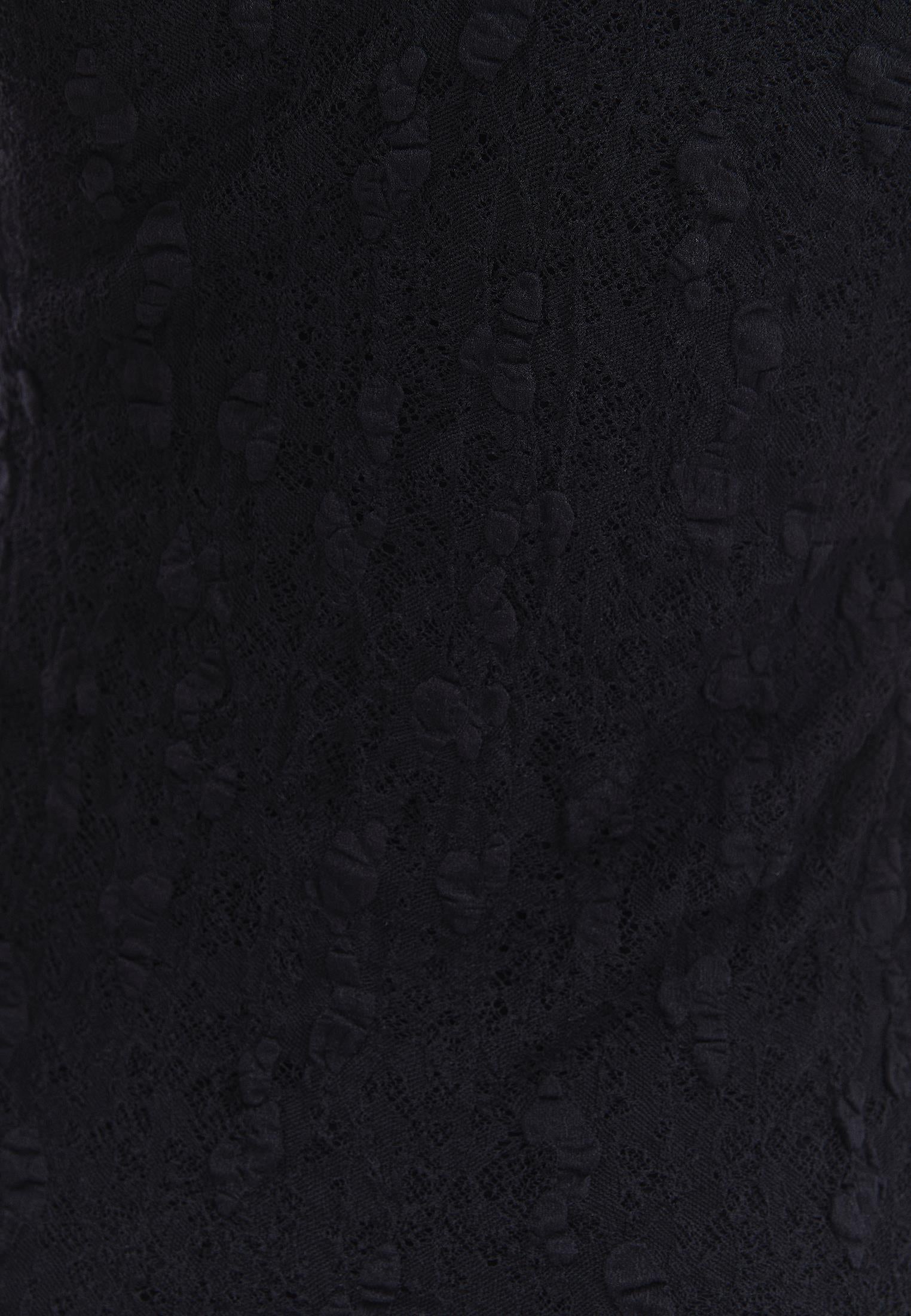 V Neck Long Maxi Dress - BLACK