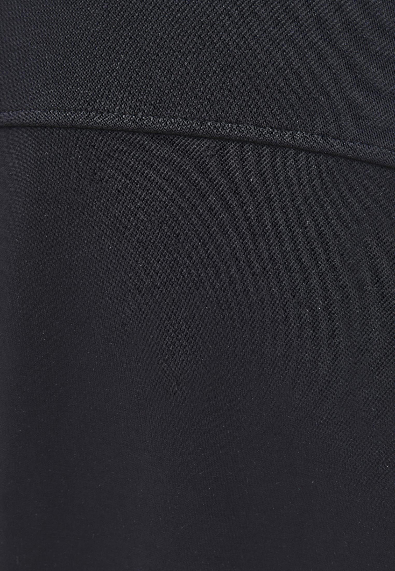 Crew Neck Long Sleeve Sweatshirt - BLACK