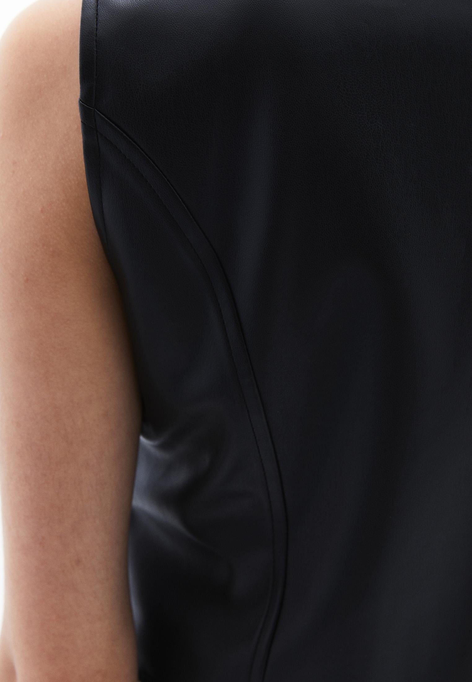 V Neck Slim Fit Sleeveless Vest - BLACK