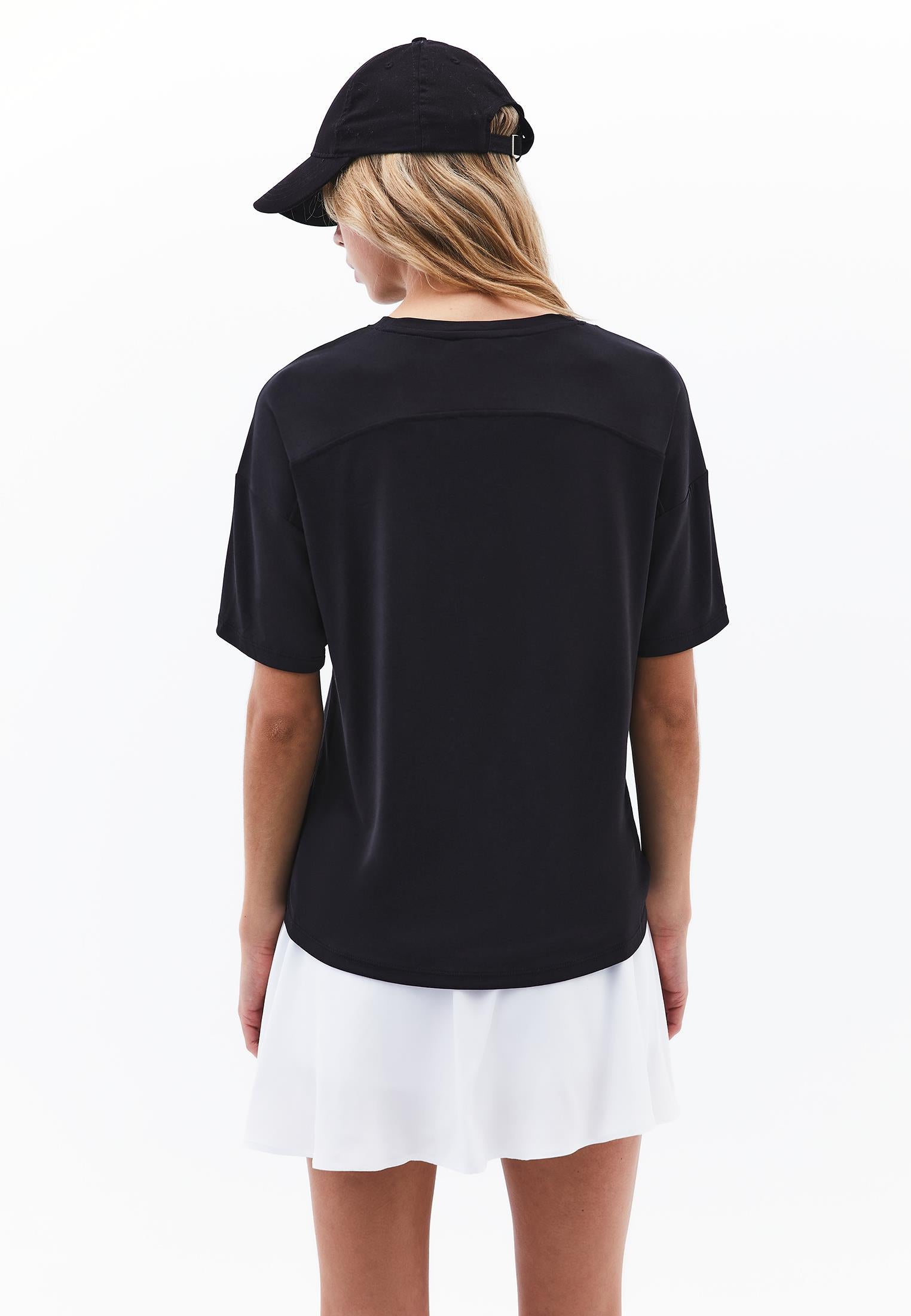 Crew Neck Short Sleeve T-Shirt - BLACK