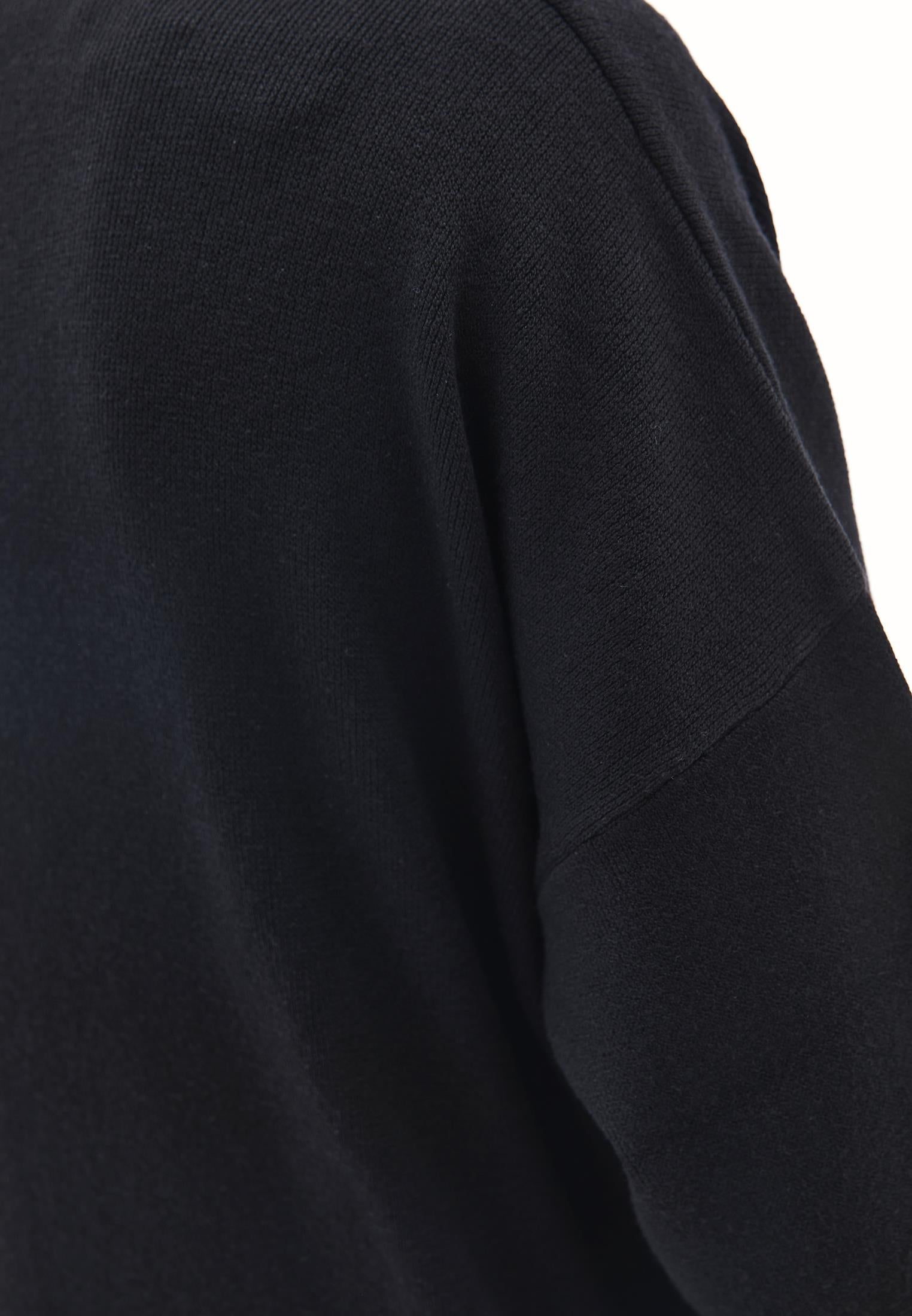 Viscose V-Neck Cardigan - BLACK