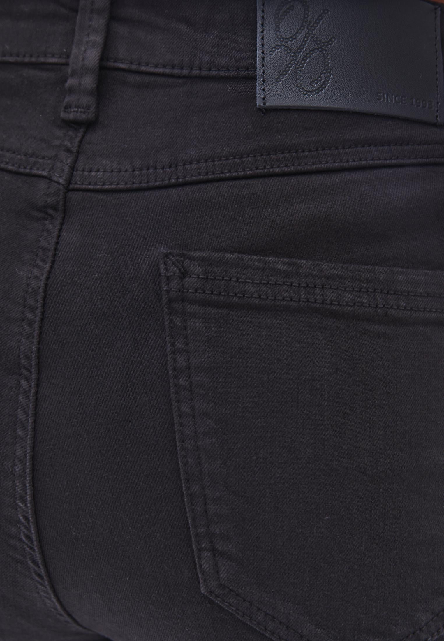 High Waist Ankle Pants - BLACK