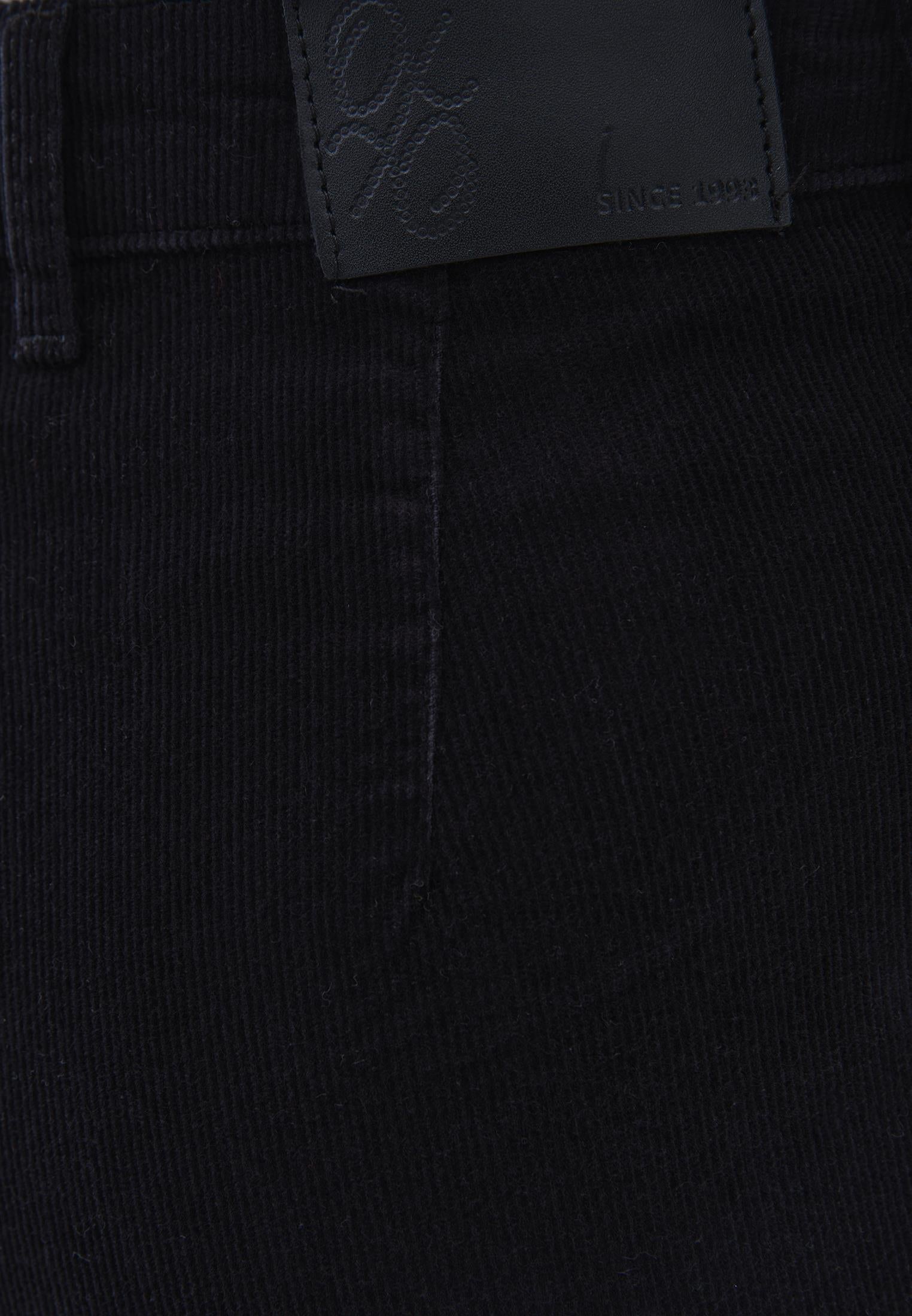 Corduroy Wide Leg Pants - BLACK