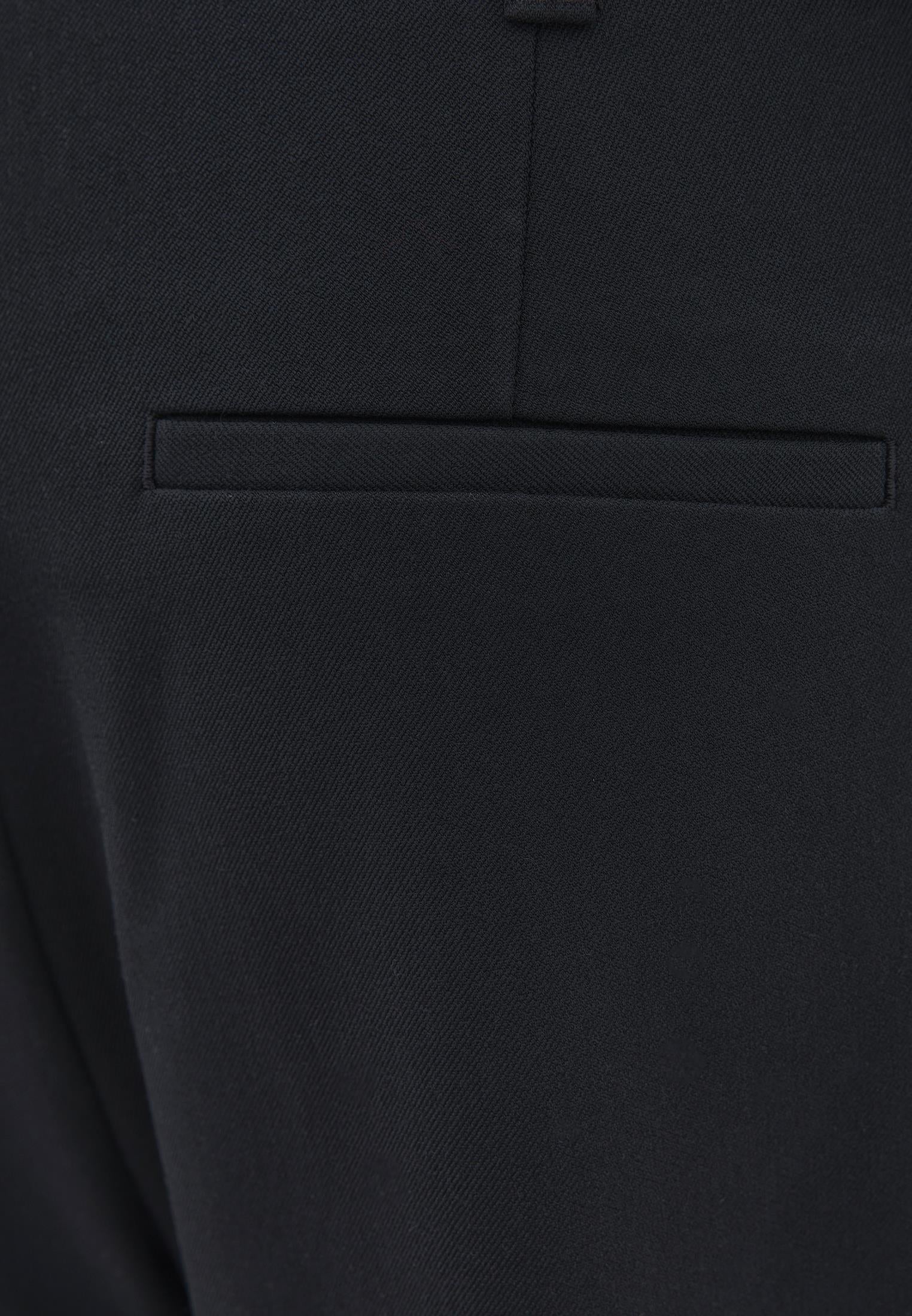 Wide Leg High Waist Pants - BLACK