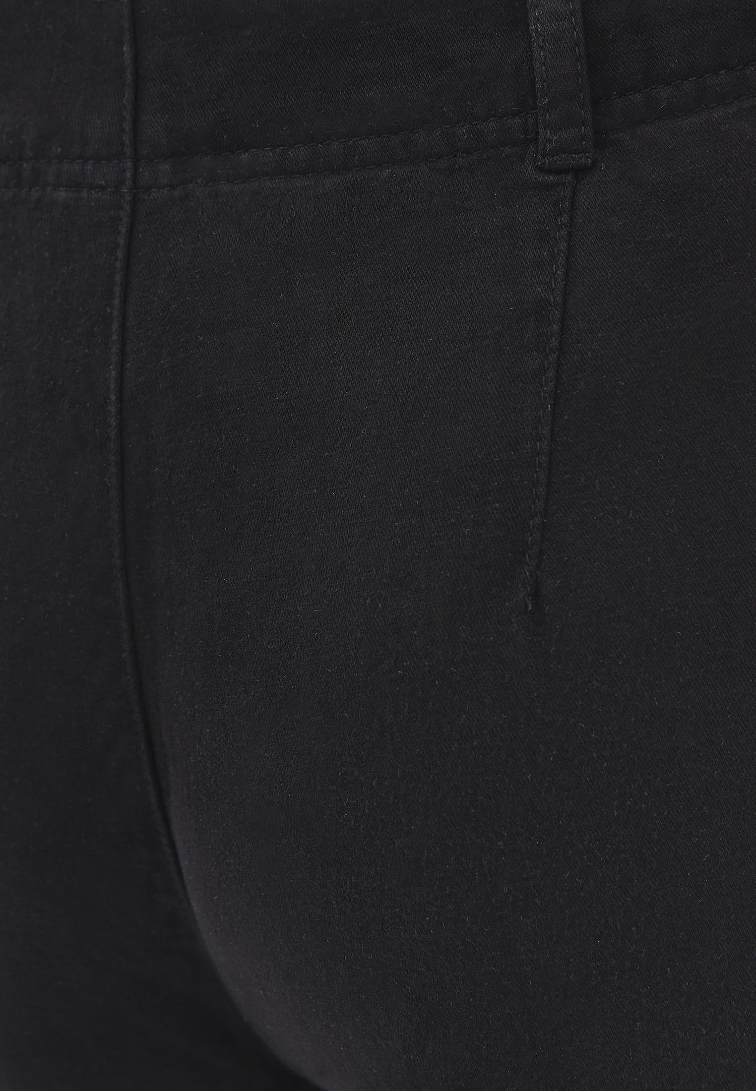 High Waist Wide Leg Woven Pants - BLACK