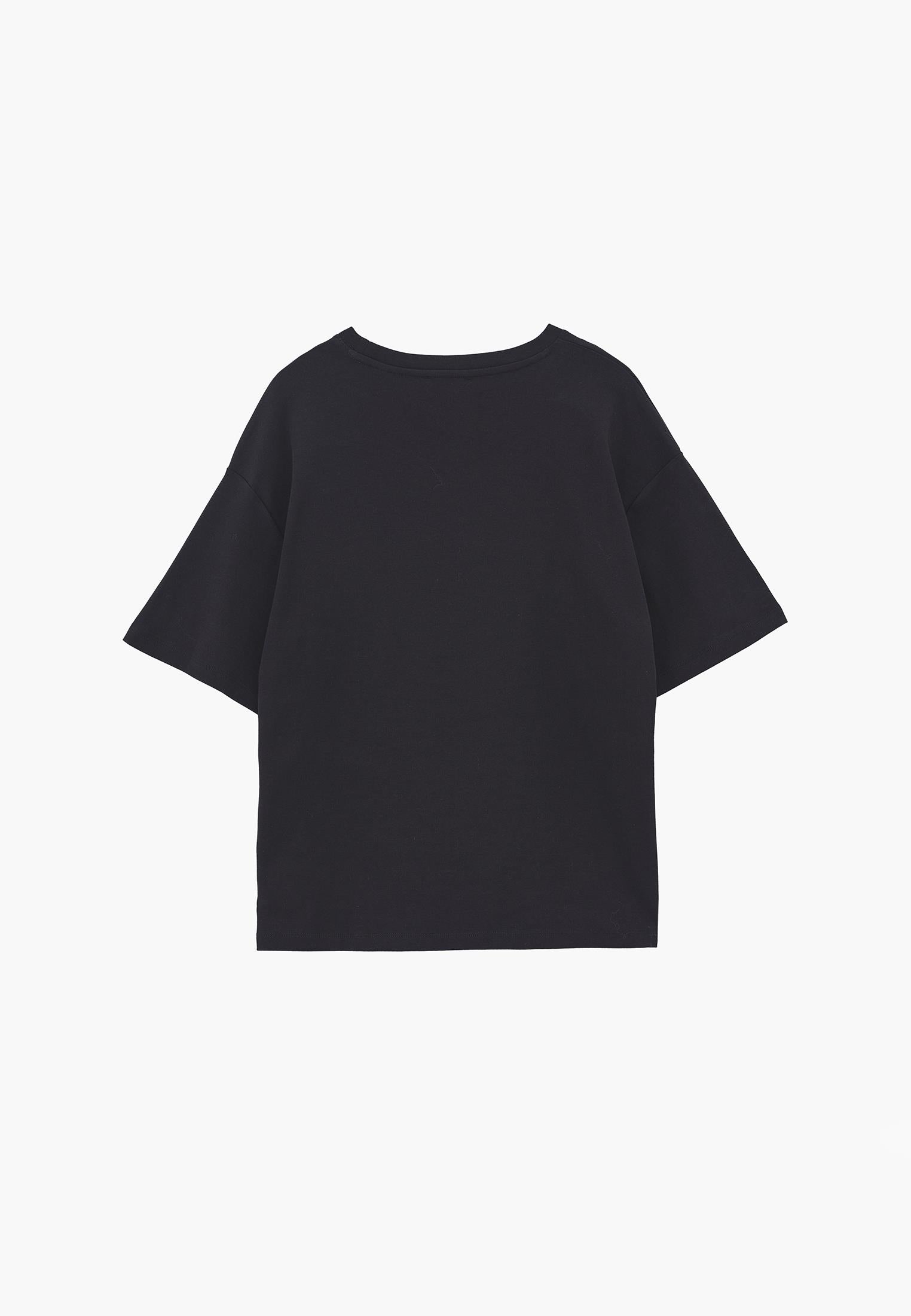 Oversize Tunic T-Shirt - BLACK