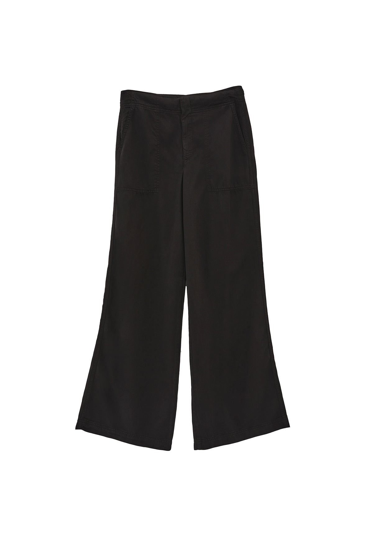 Women Bottom Wear Wide Leg Pants - BLACK