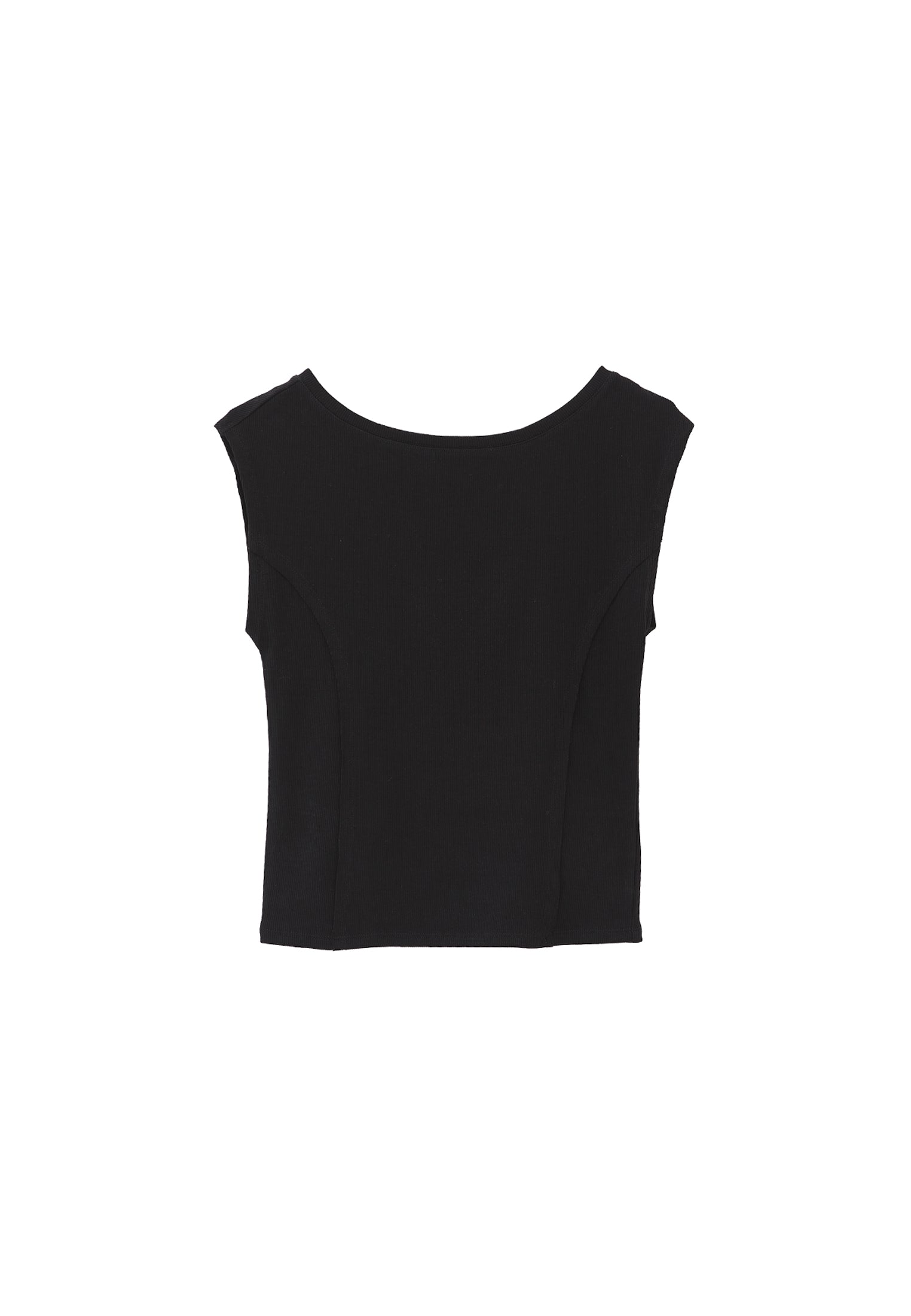 Boat Neck Short Sleeve Bodycon T-Shirt - BLACK