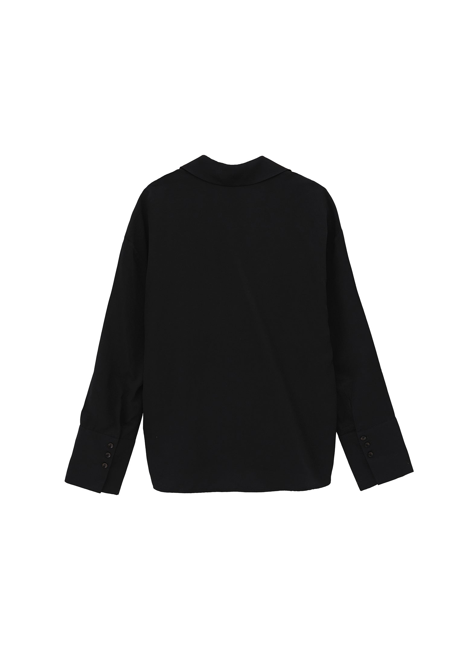Loose Fit Button Detailed Shirt - BLACK
