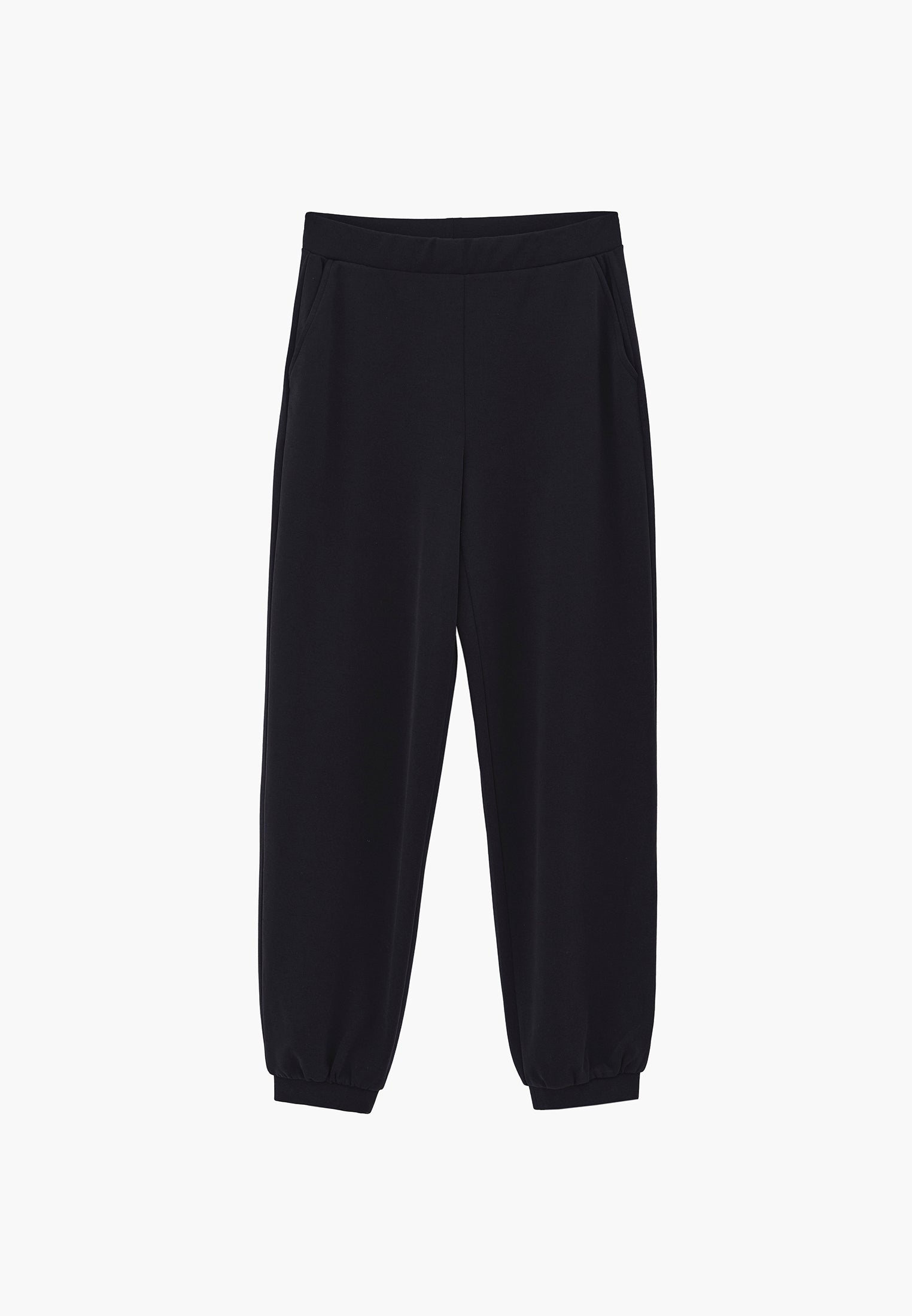 High Waist Jogger Pants - BLACK