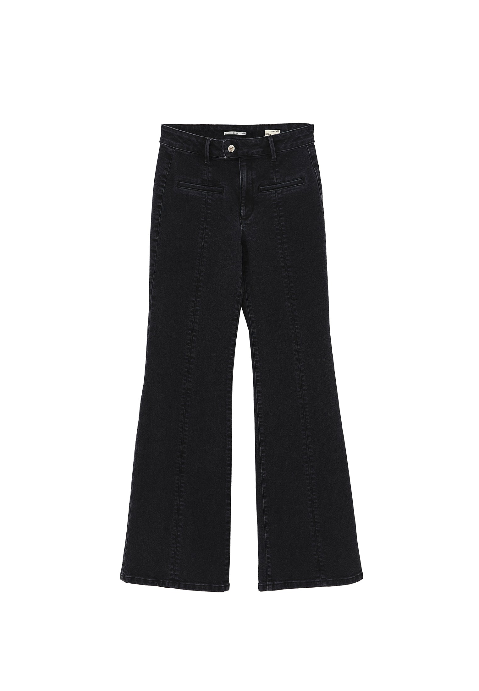 Spanish Leg Pants With Pocket Detail - BLACK
