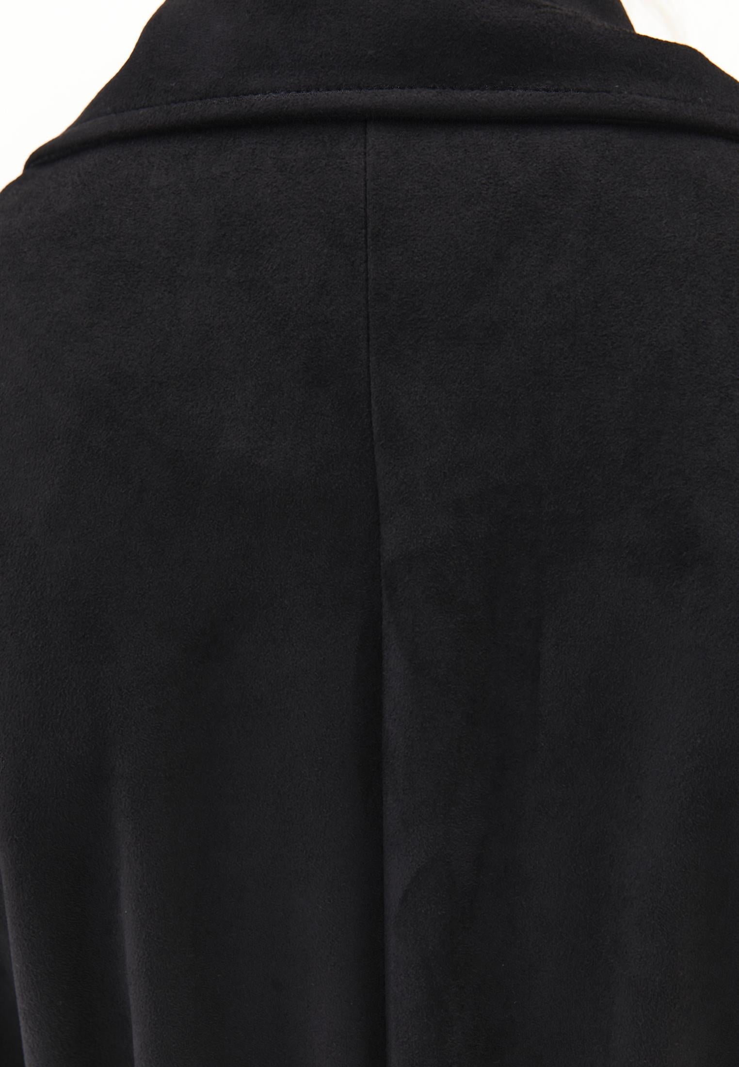 Suede Trenchcoat - BLACK
