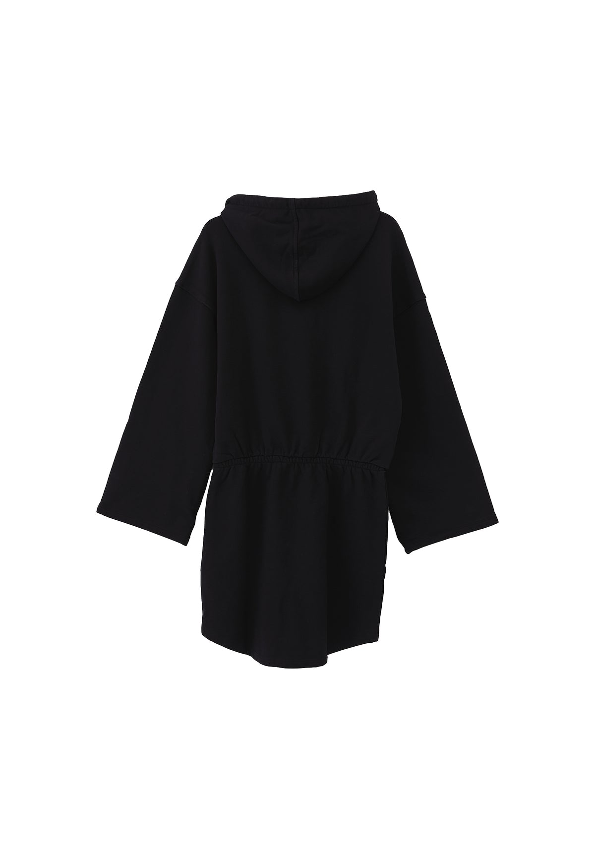 Short Hoodie Long Sleeve Dress - BLACK