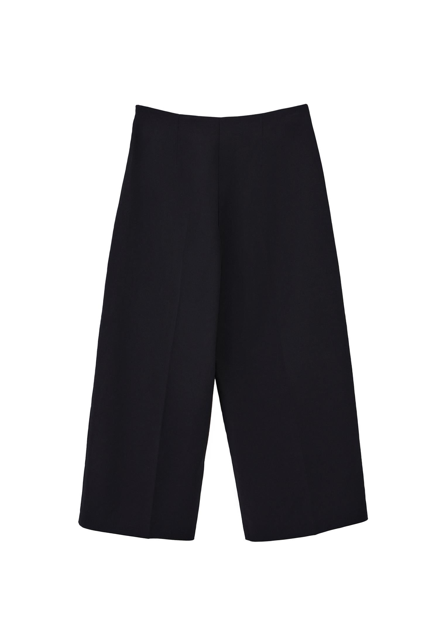 Ultra High Waist Culotte Pants - BLACK
