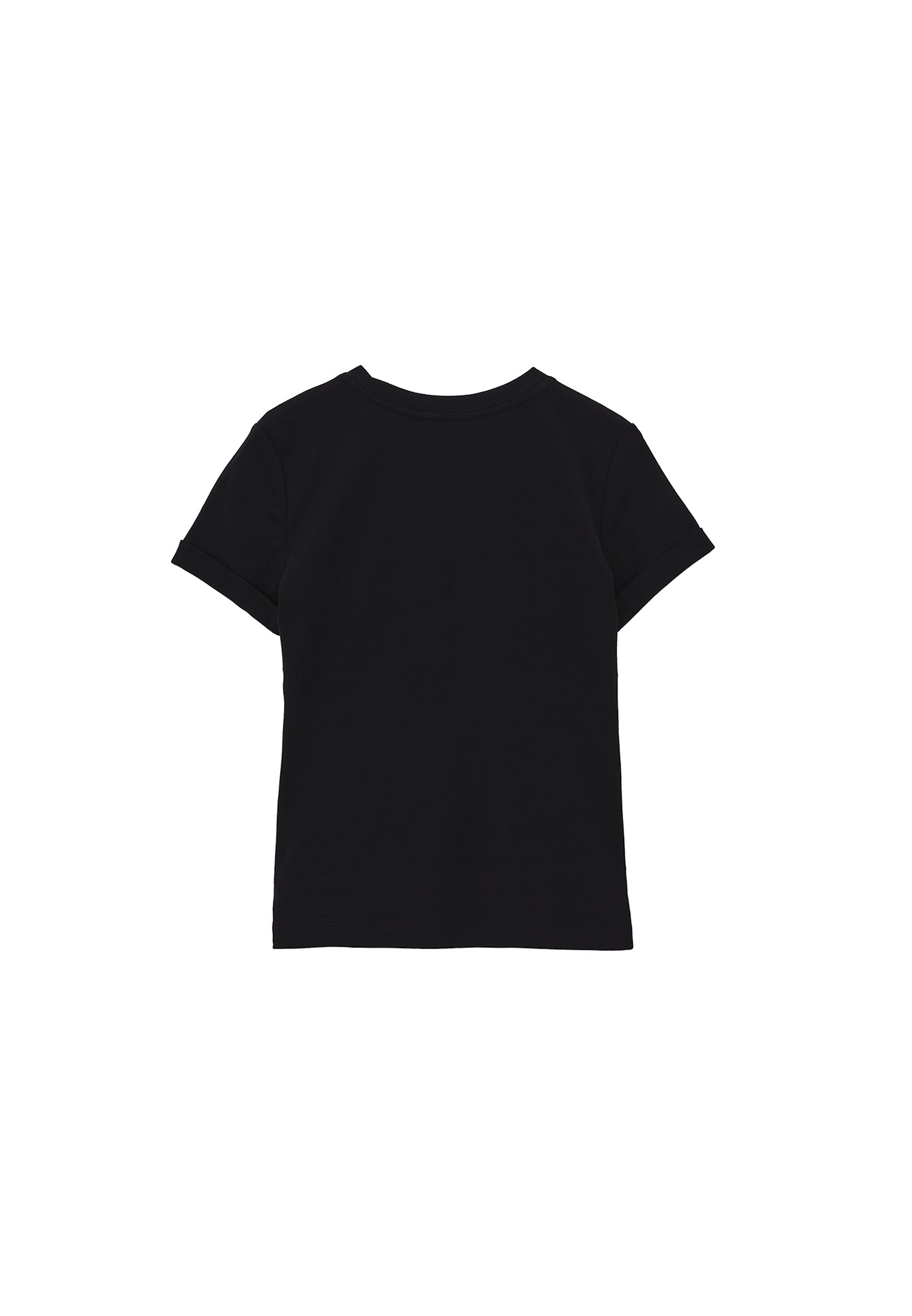 Crew Neck Short Sleeve T-Shirt - BLACK