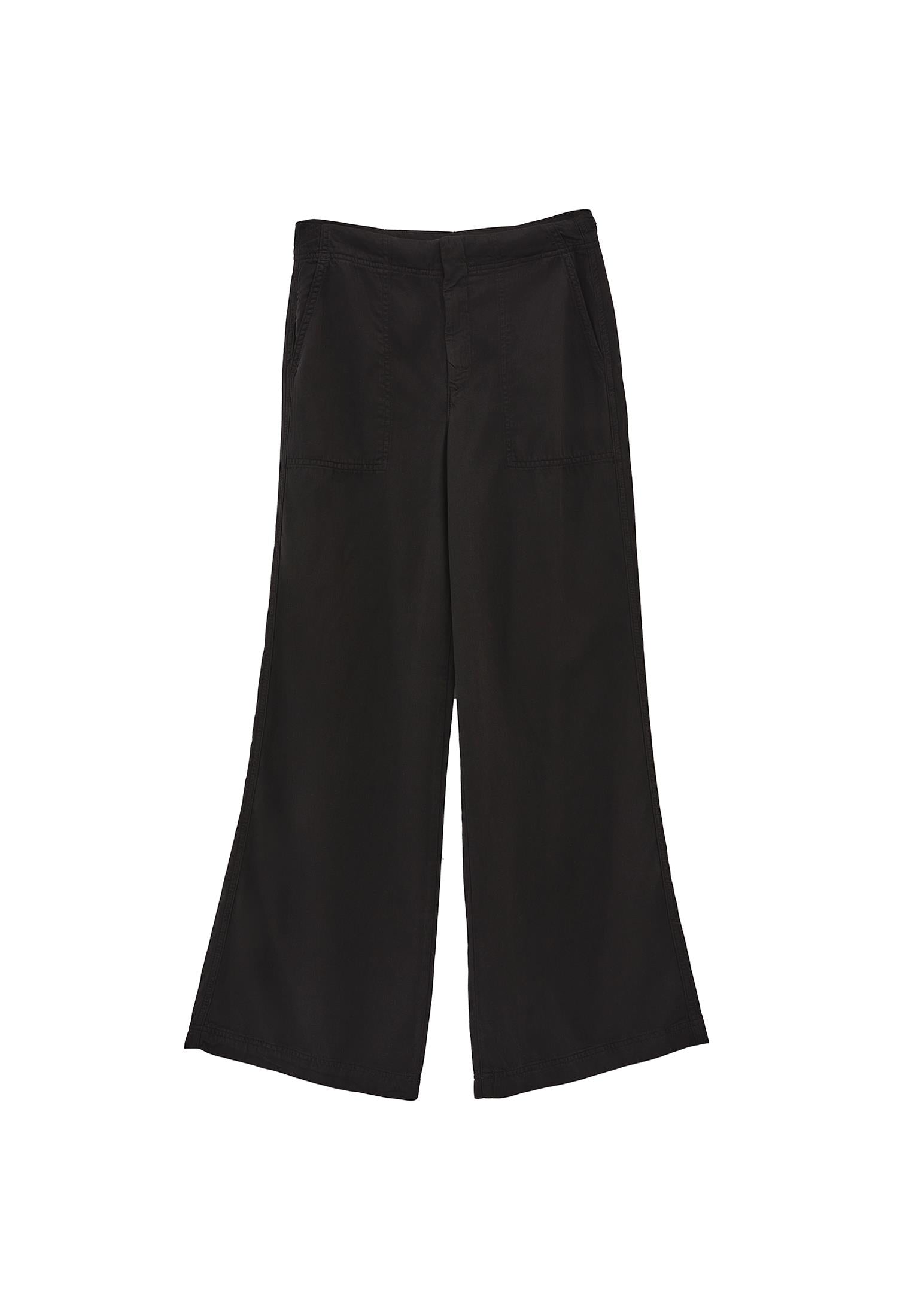 Women Bottom Wear Wide Leg Pants - BLACK