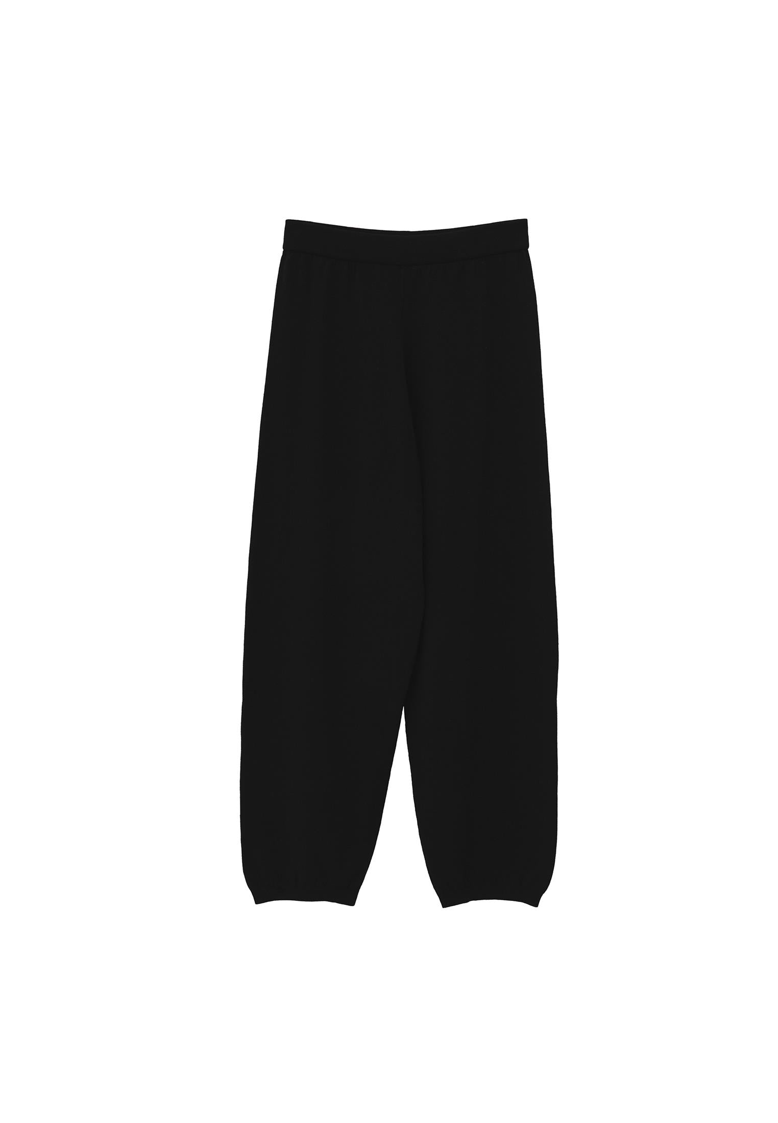 Elasticated Barrel Form Trousers - BLACK