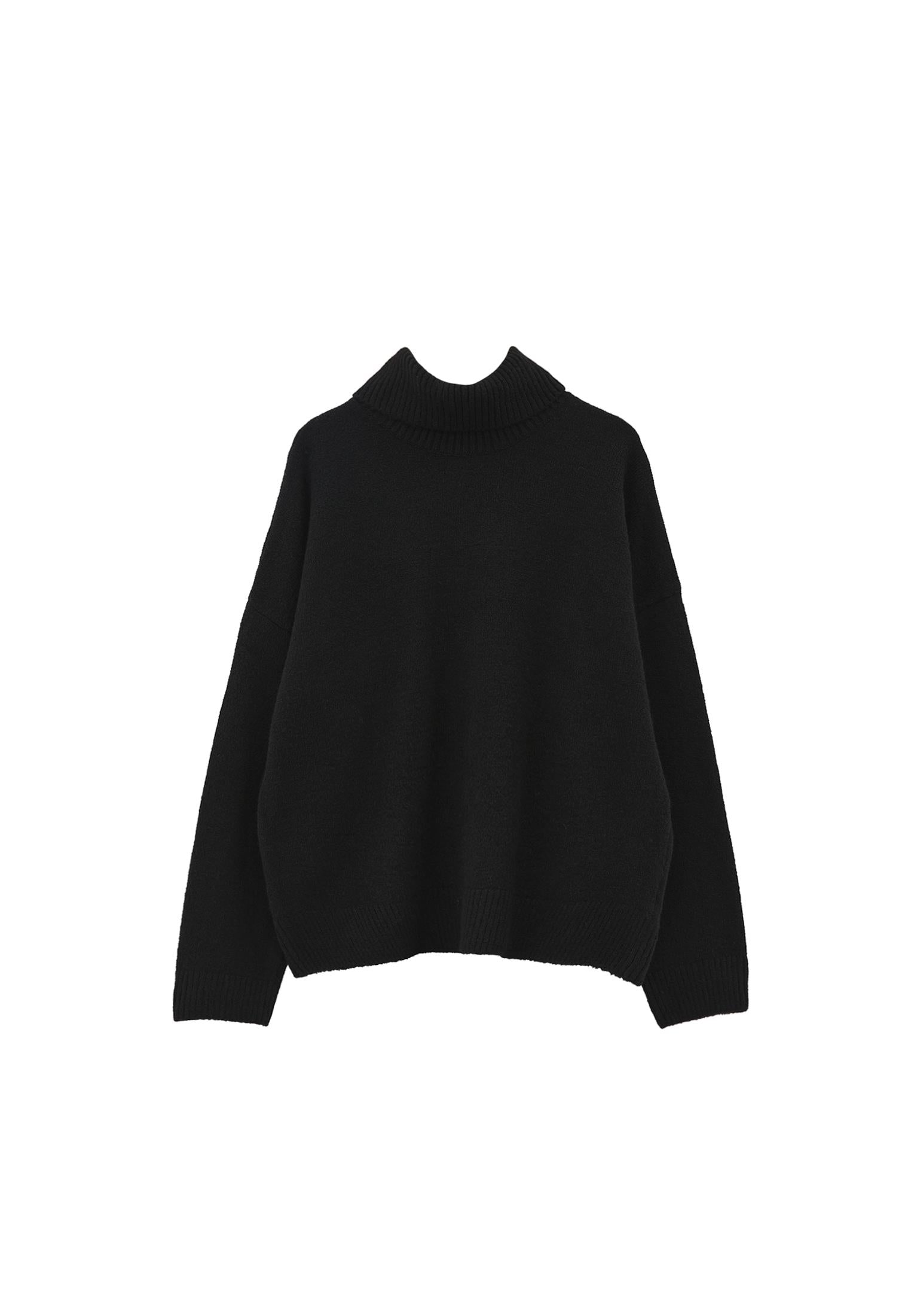Soft Touch Turtleneck Roll Neck - BLACK