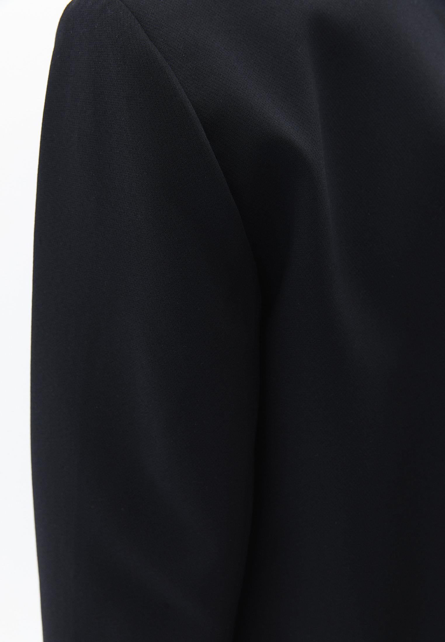 Oversize Crop Blazer Jacket - BLACK
