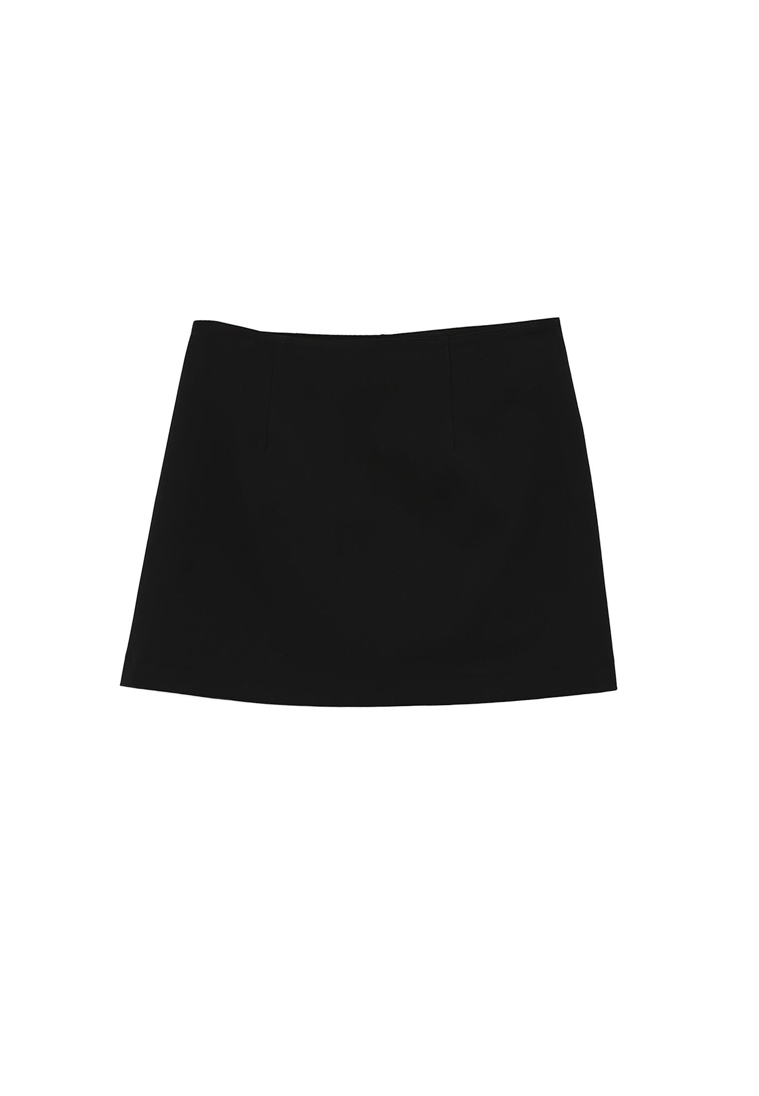 Ultra High Waist Zip Detailed Short Shorts - BLACK