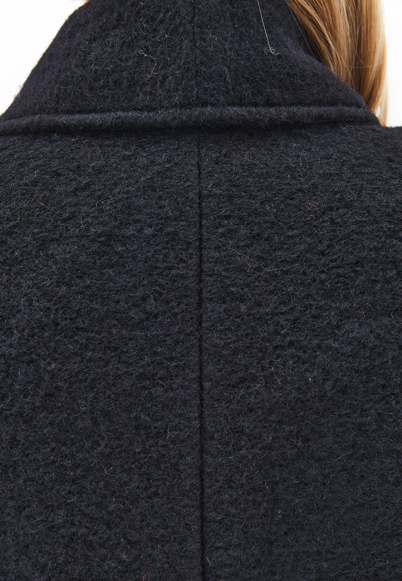 Long Coat With Shawl Collar And Belt Detail - BLACK