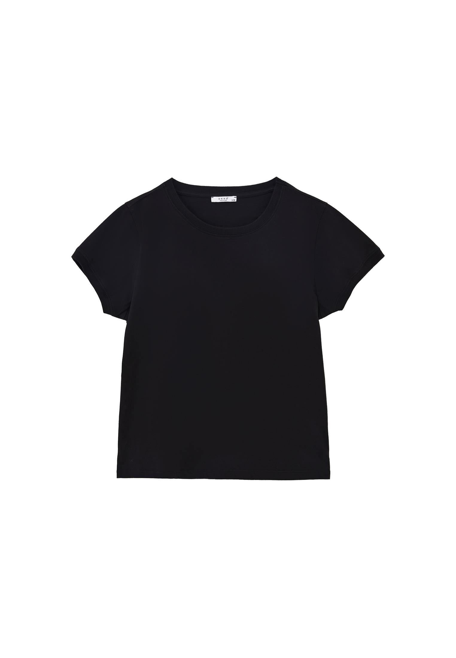 Crew Neck Loose Fit T-Shirt - BLACK