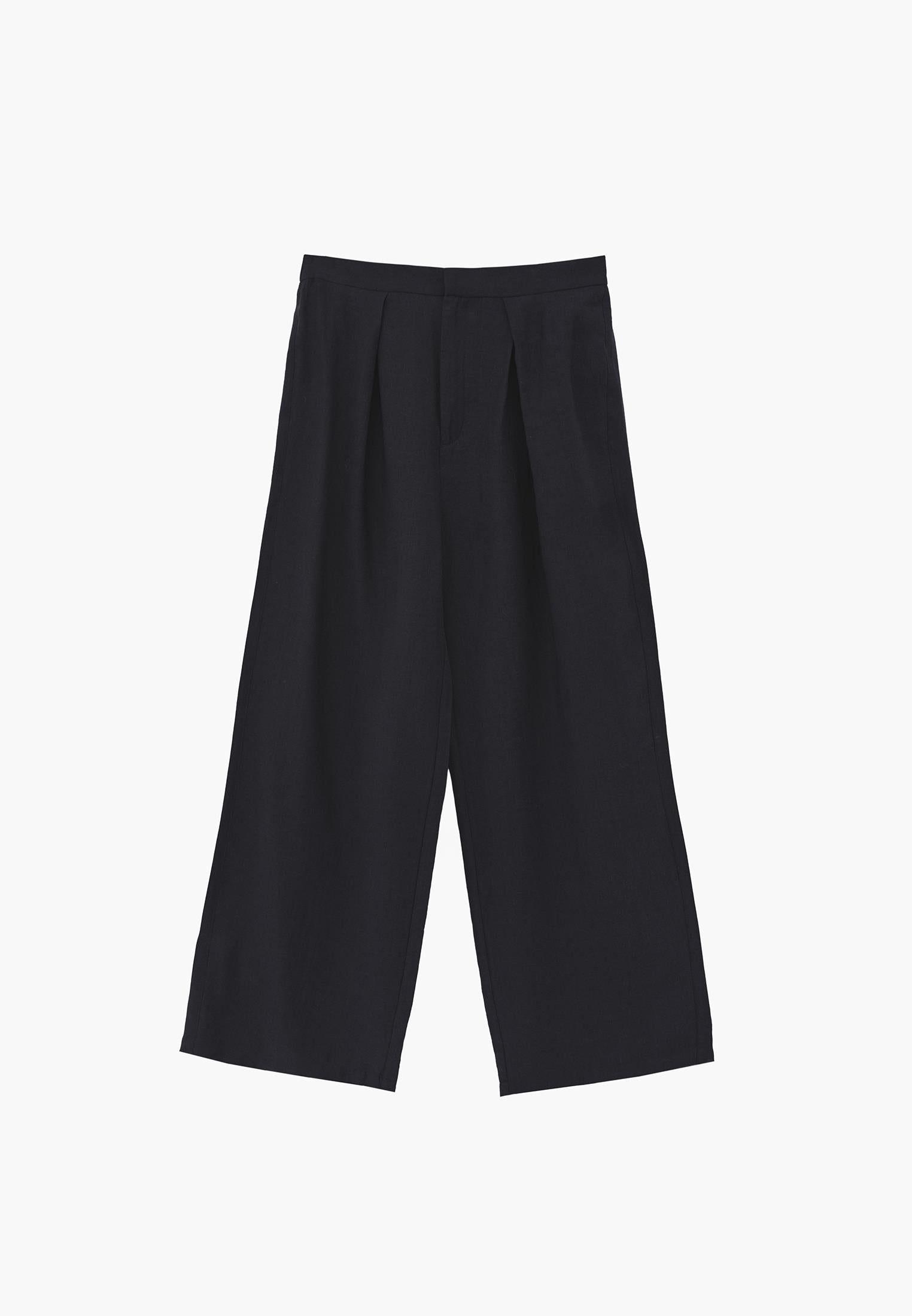 Wide Leg Pants - BLACK