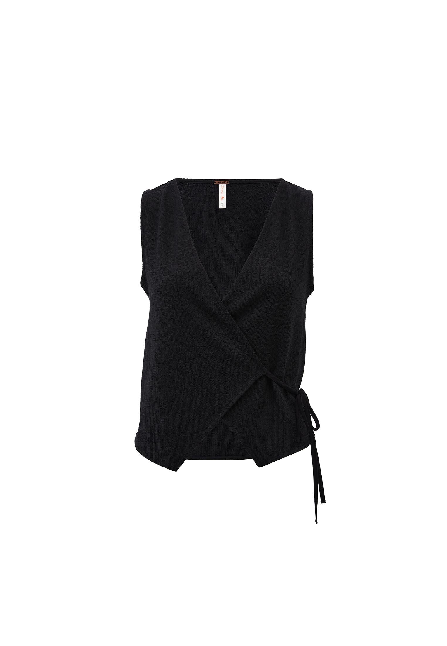 Double Breasted Vest - BLACK