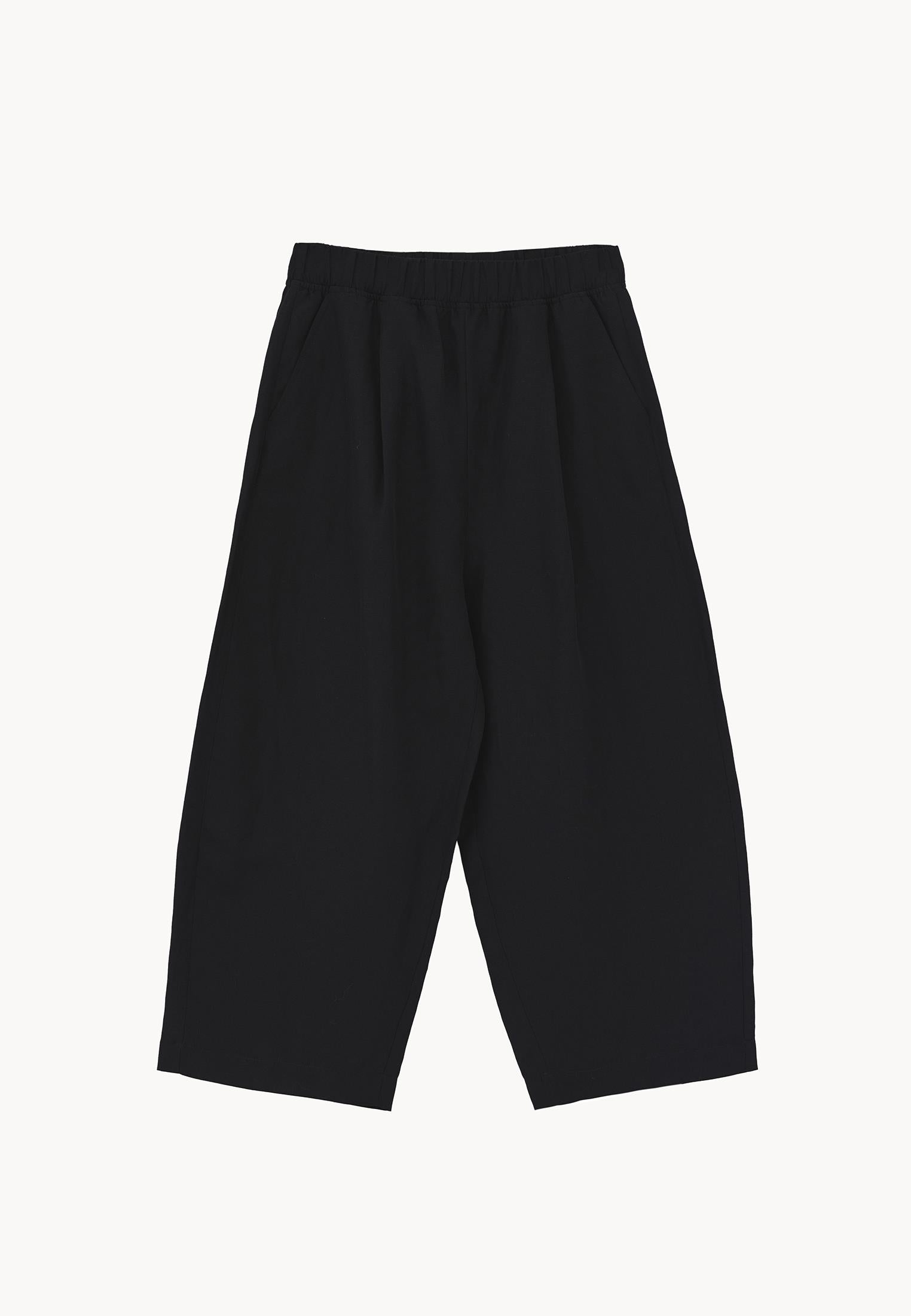 High Waist Carrot Leg Balloon Pants - BLACK