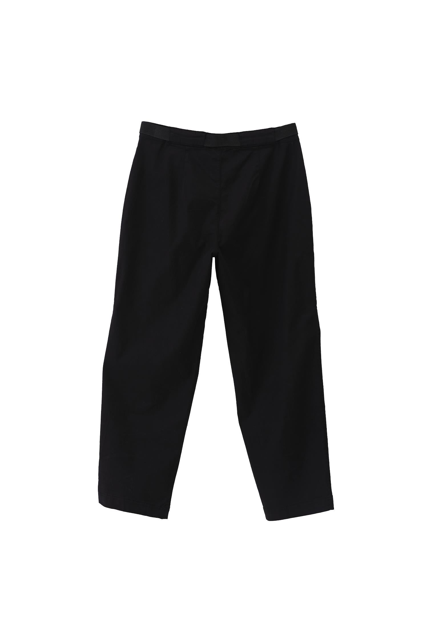 Carrot Fit Trousers - BLACK