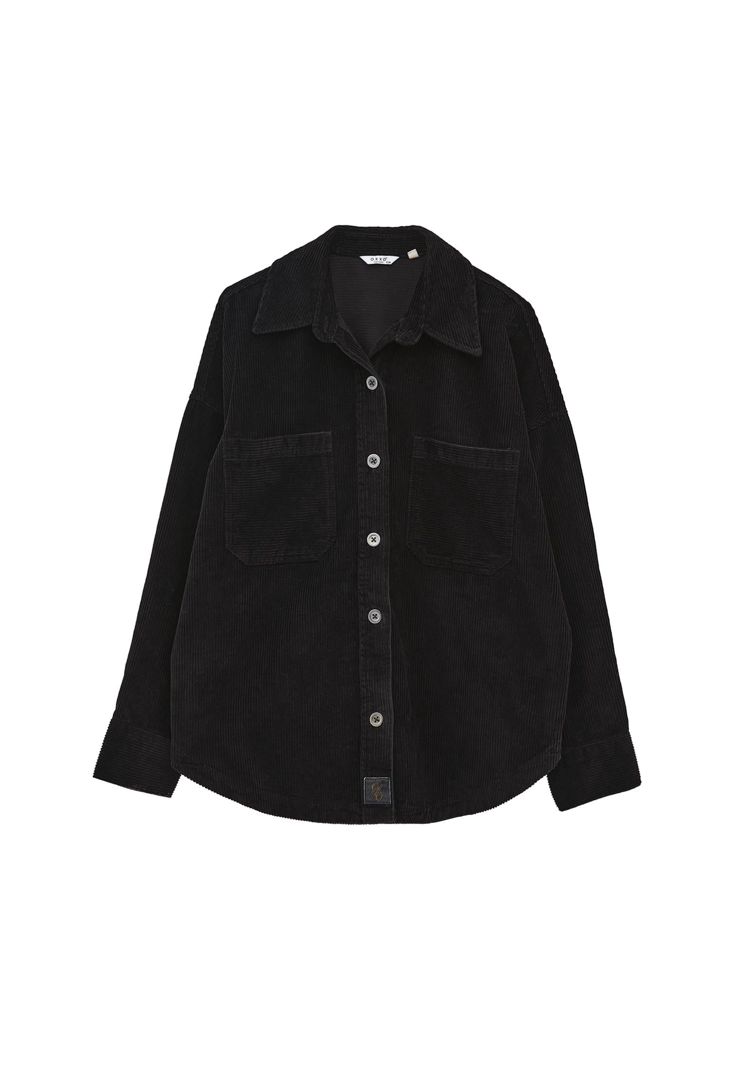 Cotton Oversize Shirt - BLACK