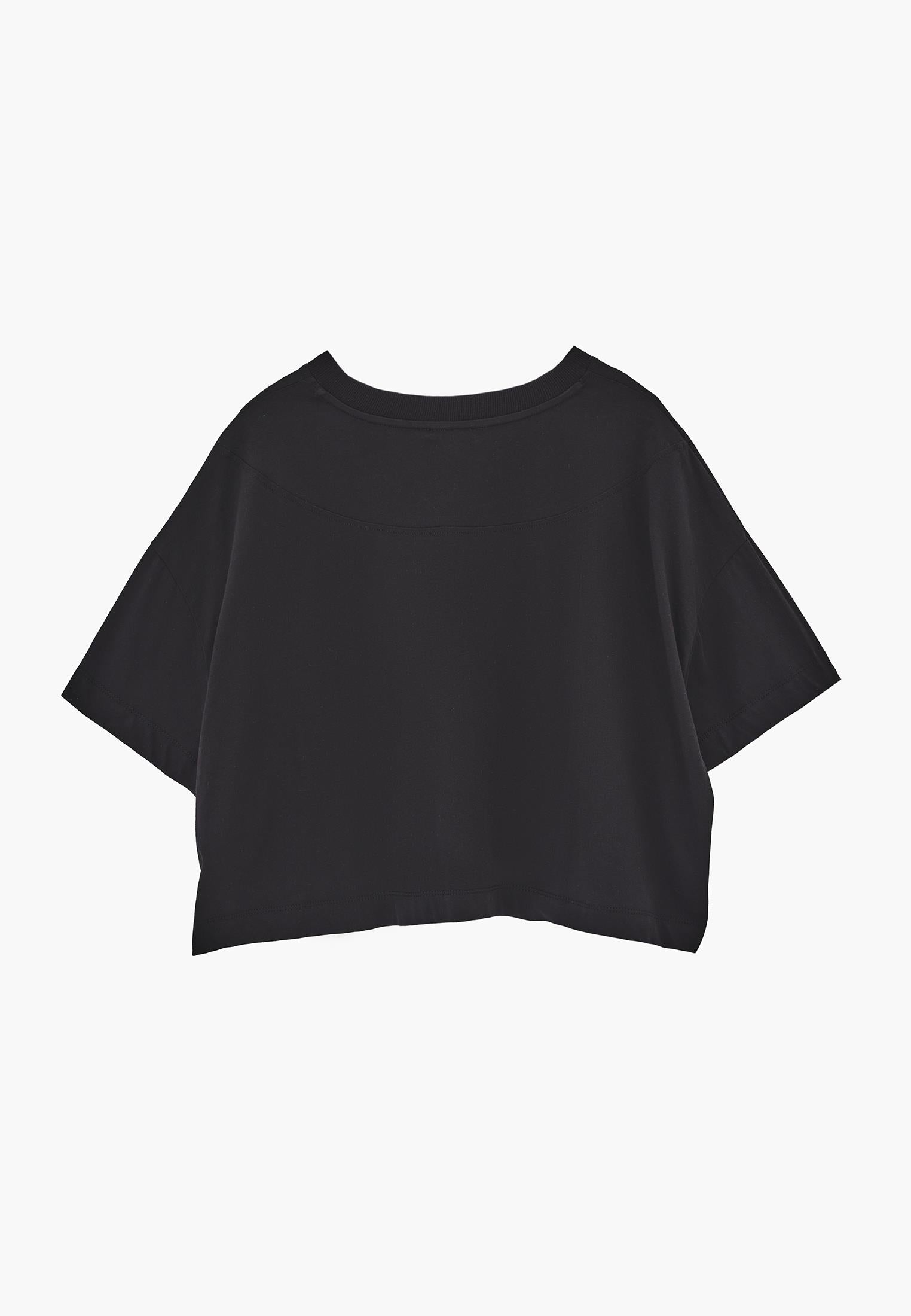 Oversize Short T-Shirt - BLACK