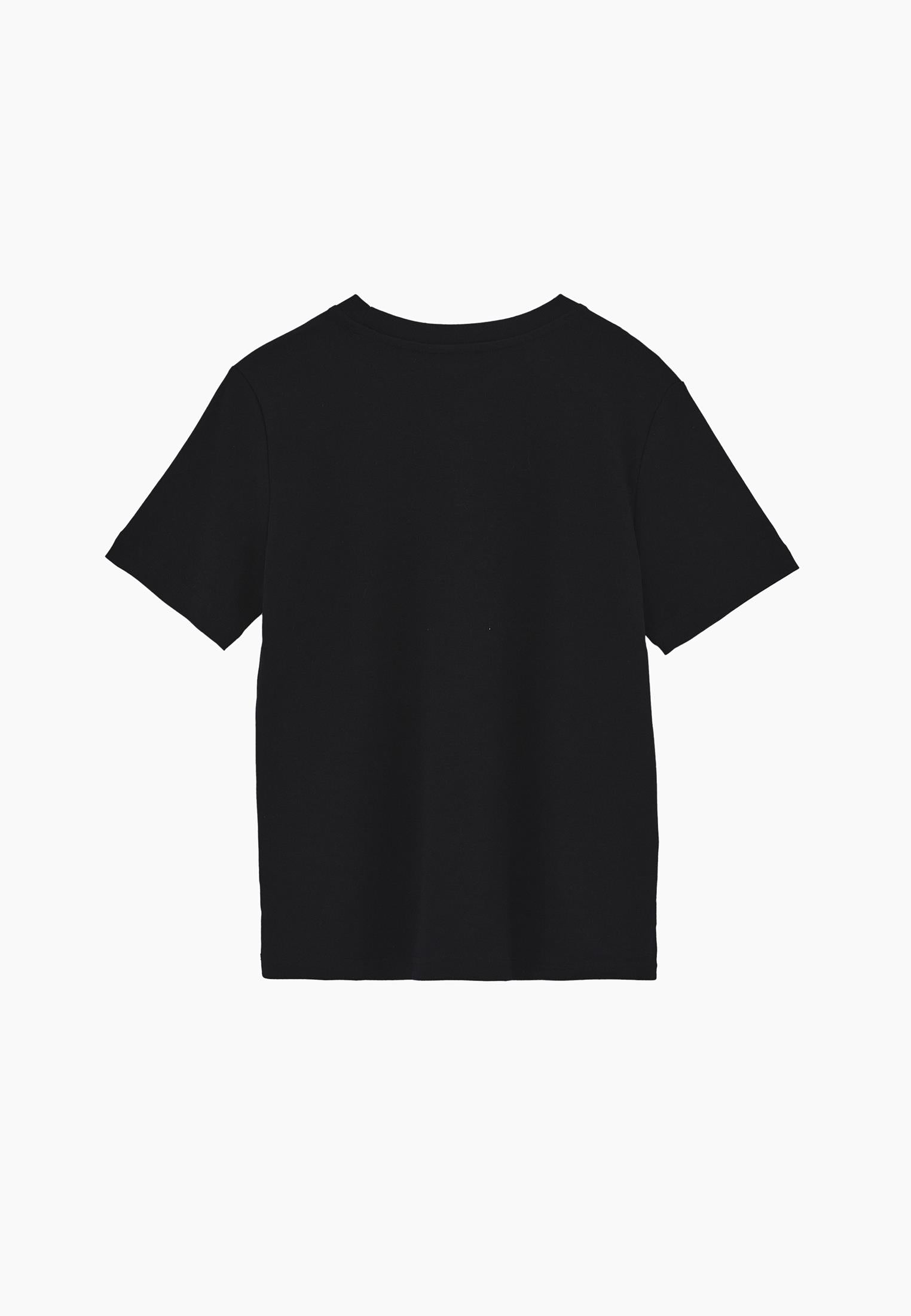 Crew Neck Loose Fit T-Shirt - BLACK