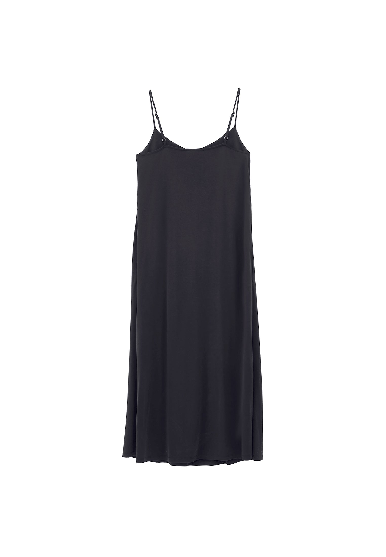 Sleeveless Strappy Midi Dress - BLACK