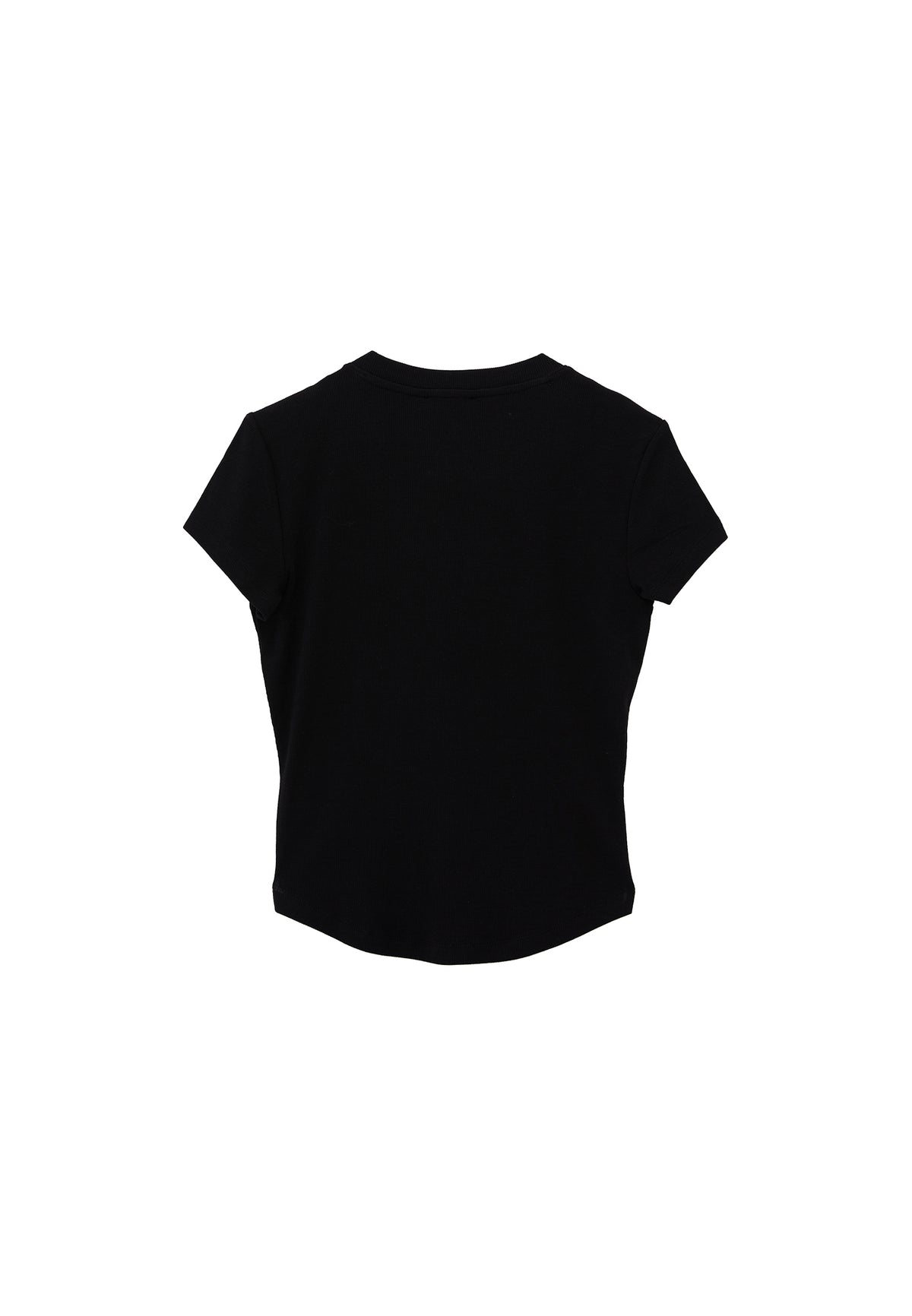 Button Detailed T-Shirt - BLACK