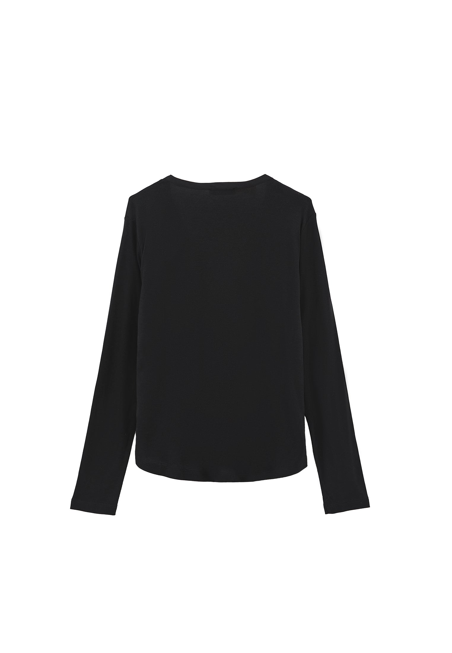 Polo Collar Buttoned T-Shirt - BLACK