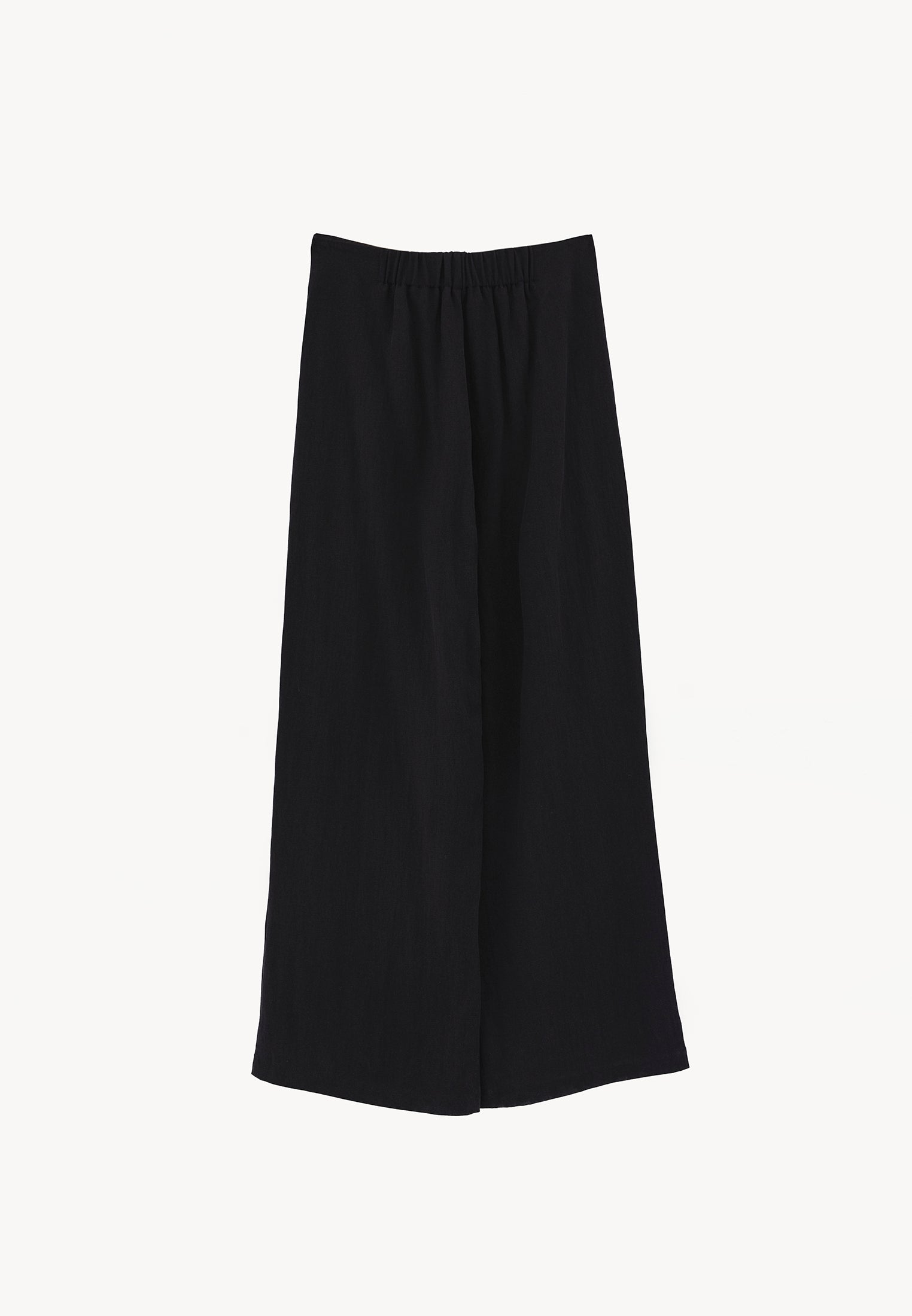 Pleated Ultra High Waist Wide Leg Pants - BLACK