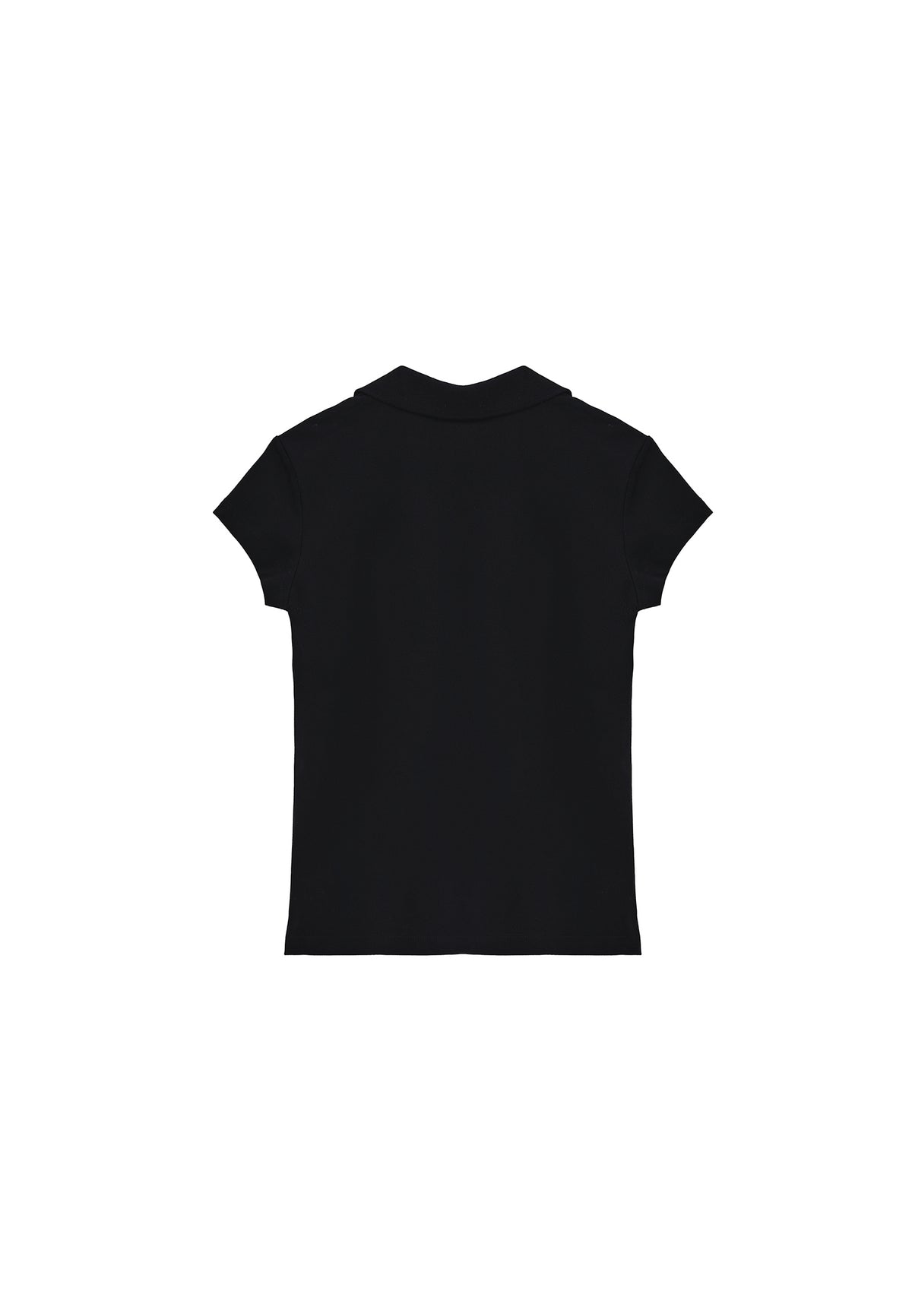 Polo Collar T-Shirt - BLACK