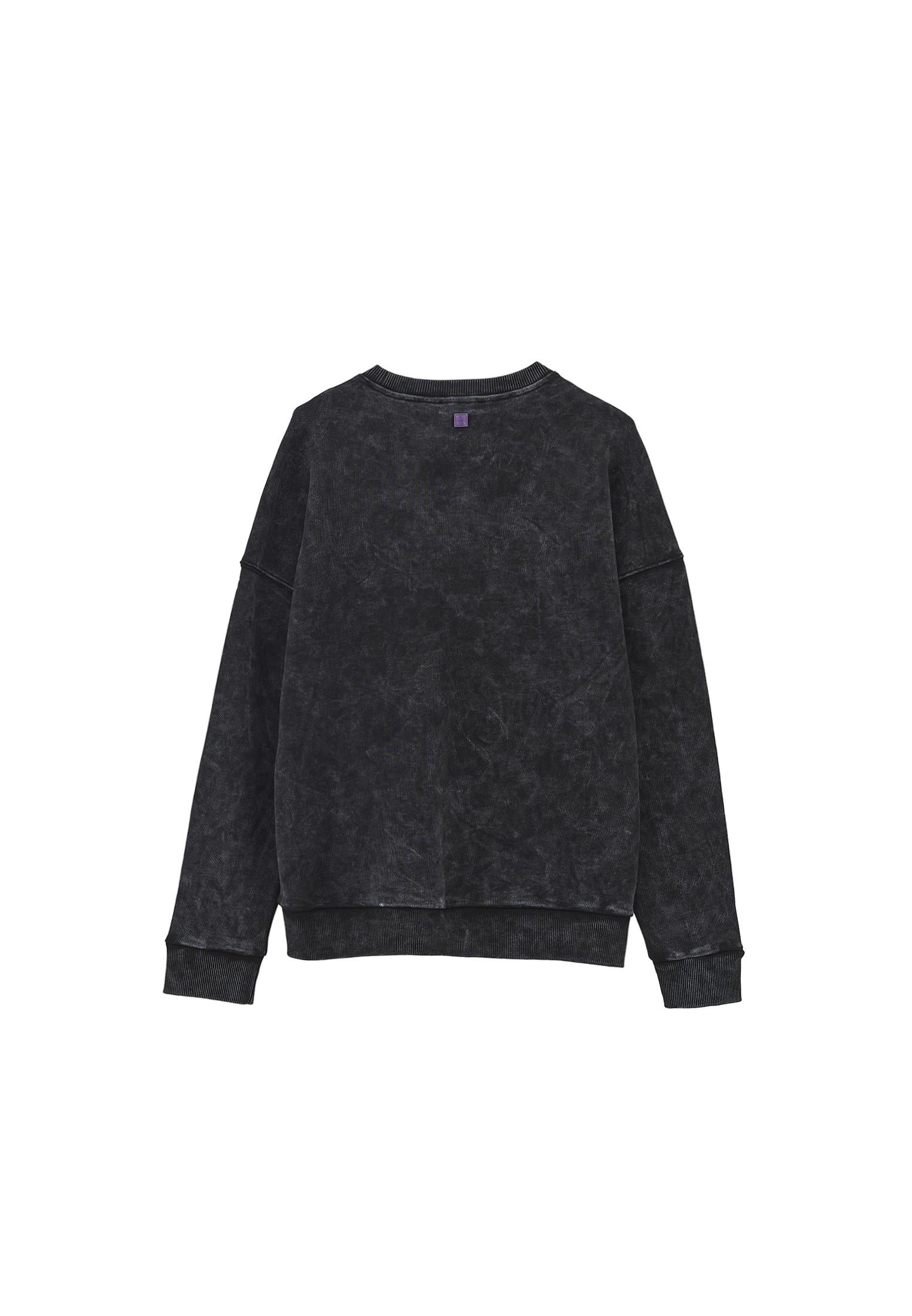 Zip Detailed Oversize Sweatshirt - BLACK