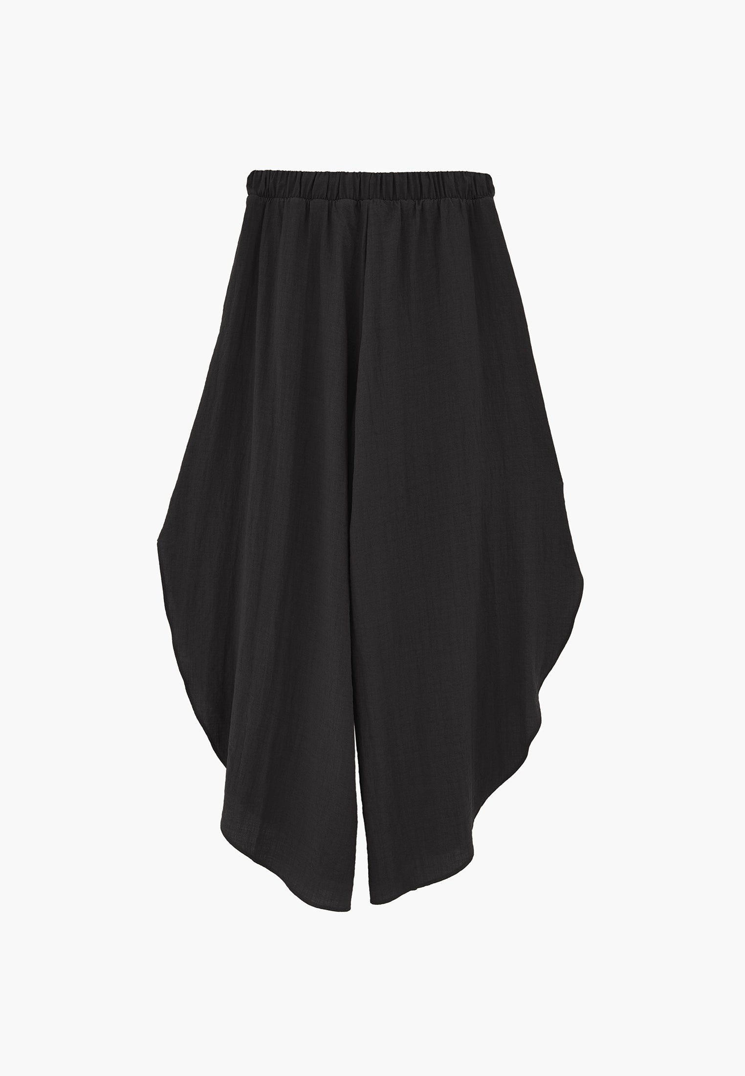 High Waist Wide Leg Pants - BLACK