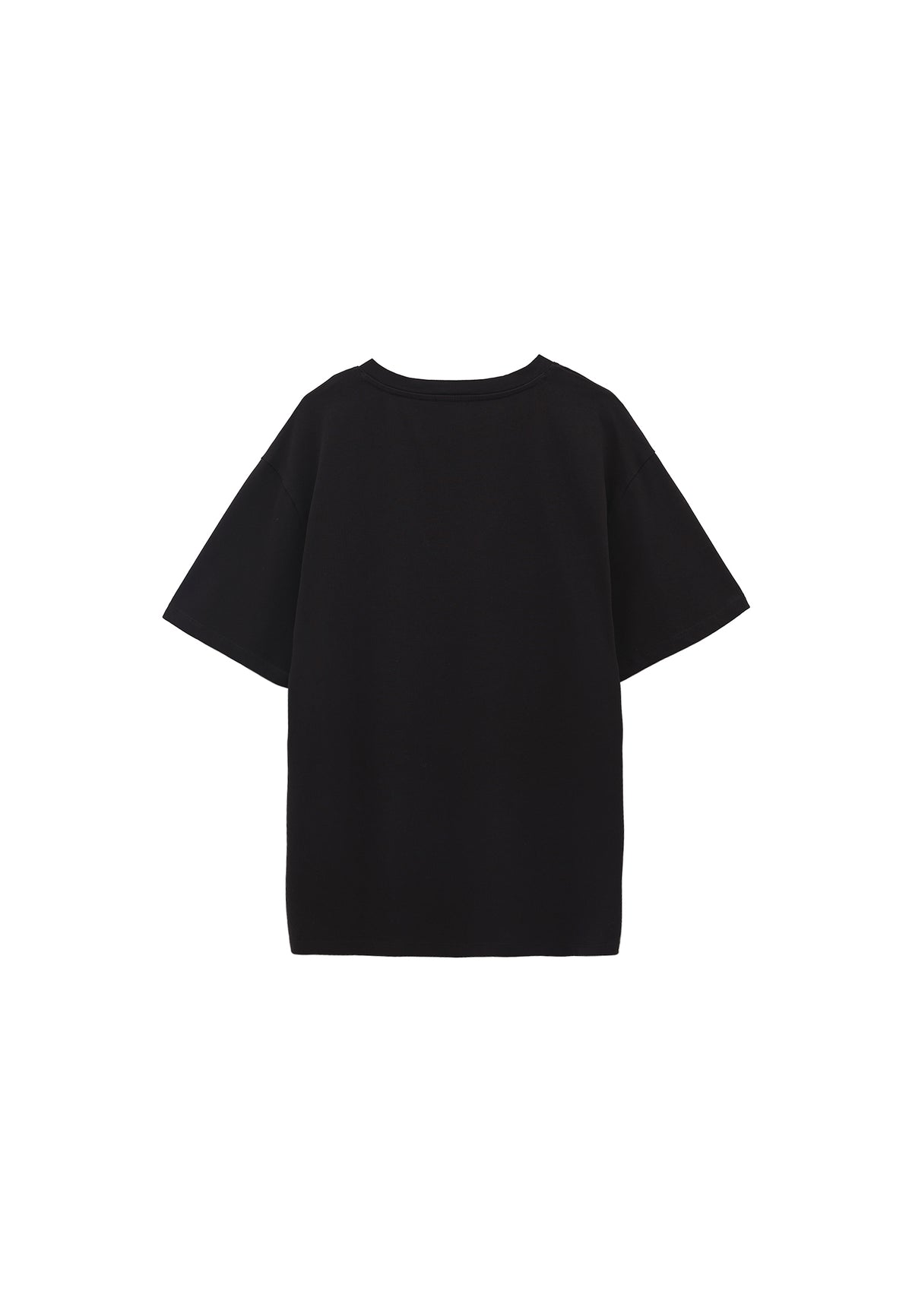 V Neck Boyfriend T-Shirt - BLACK