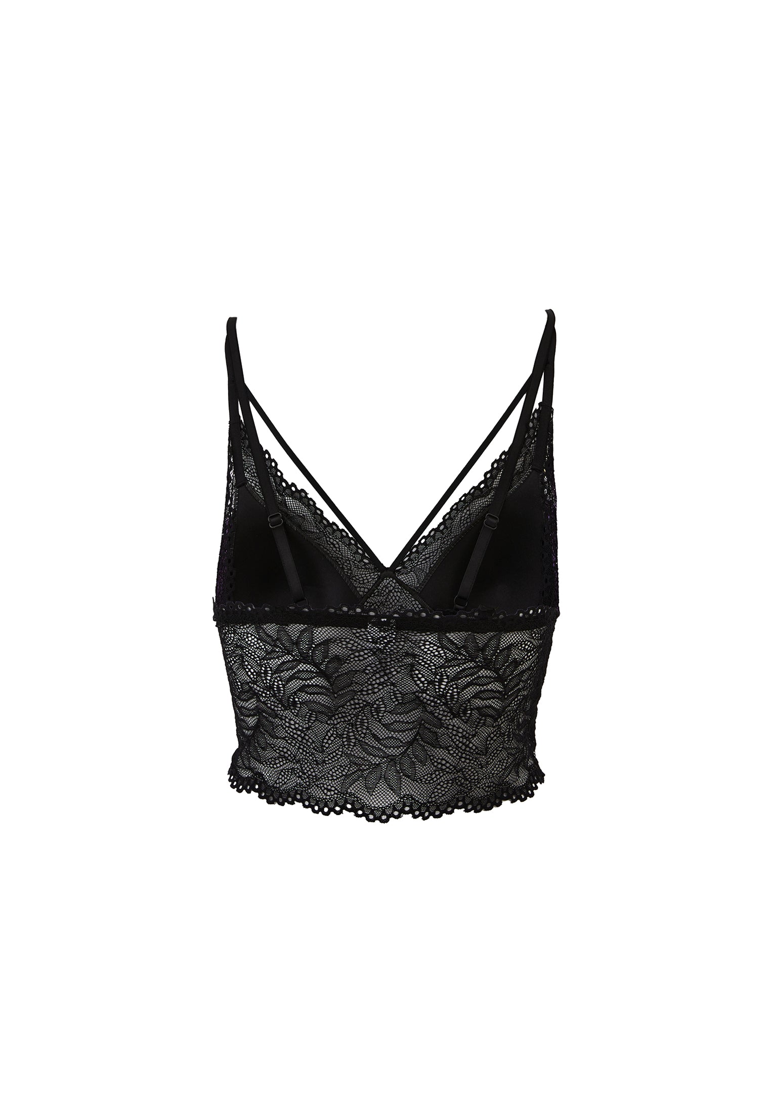 Short Women's Bustier With V Neckline And Piping - BLACK