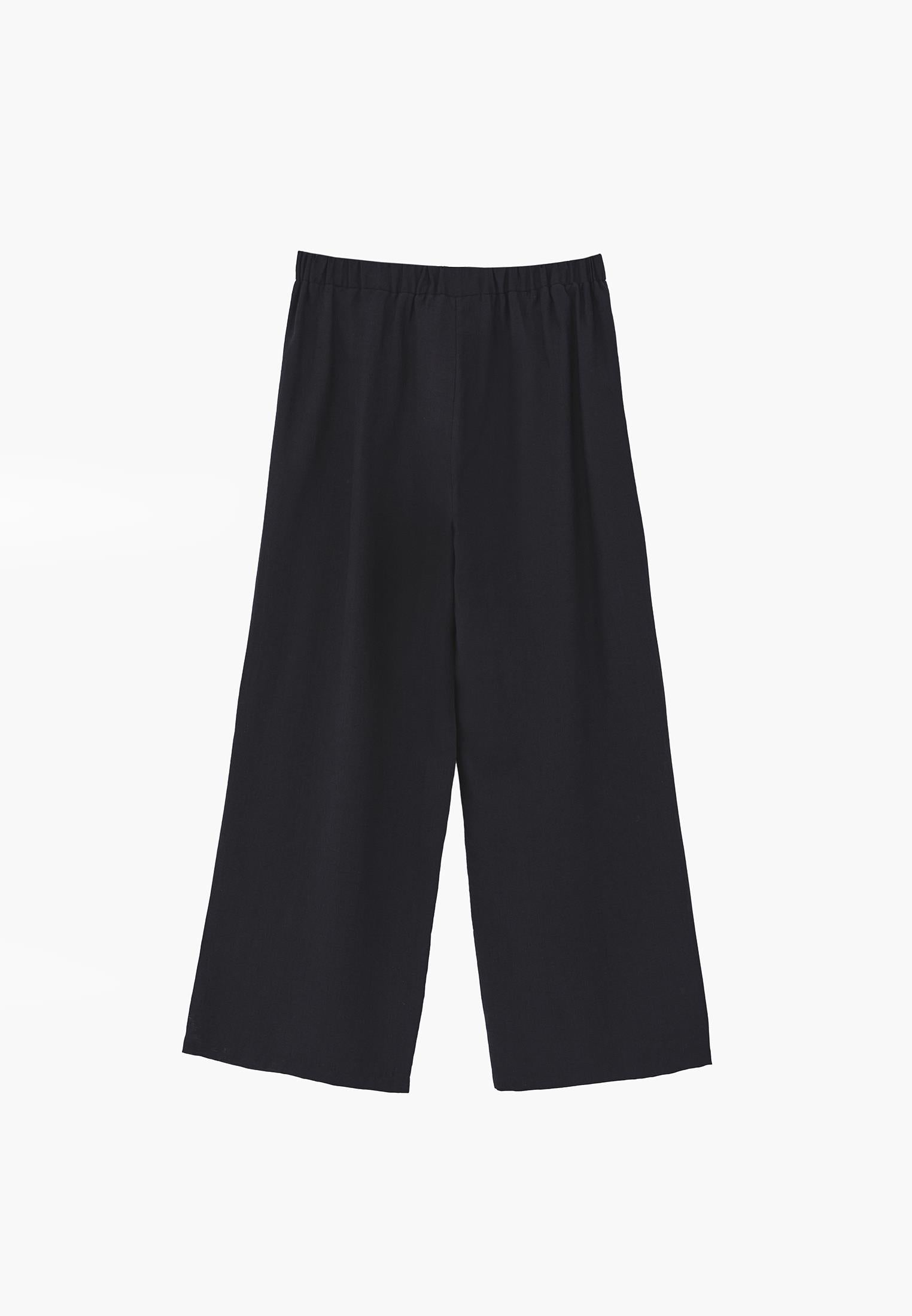 Wide Leg Pants - BLACK