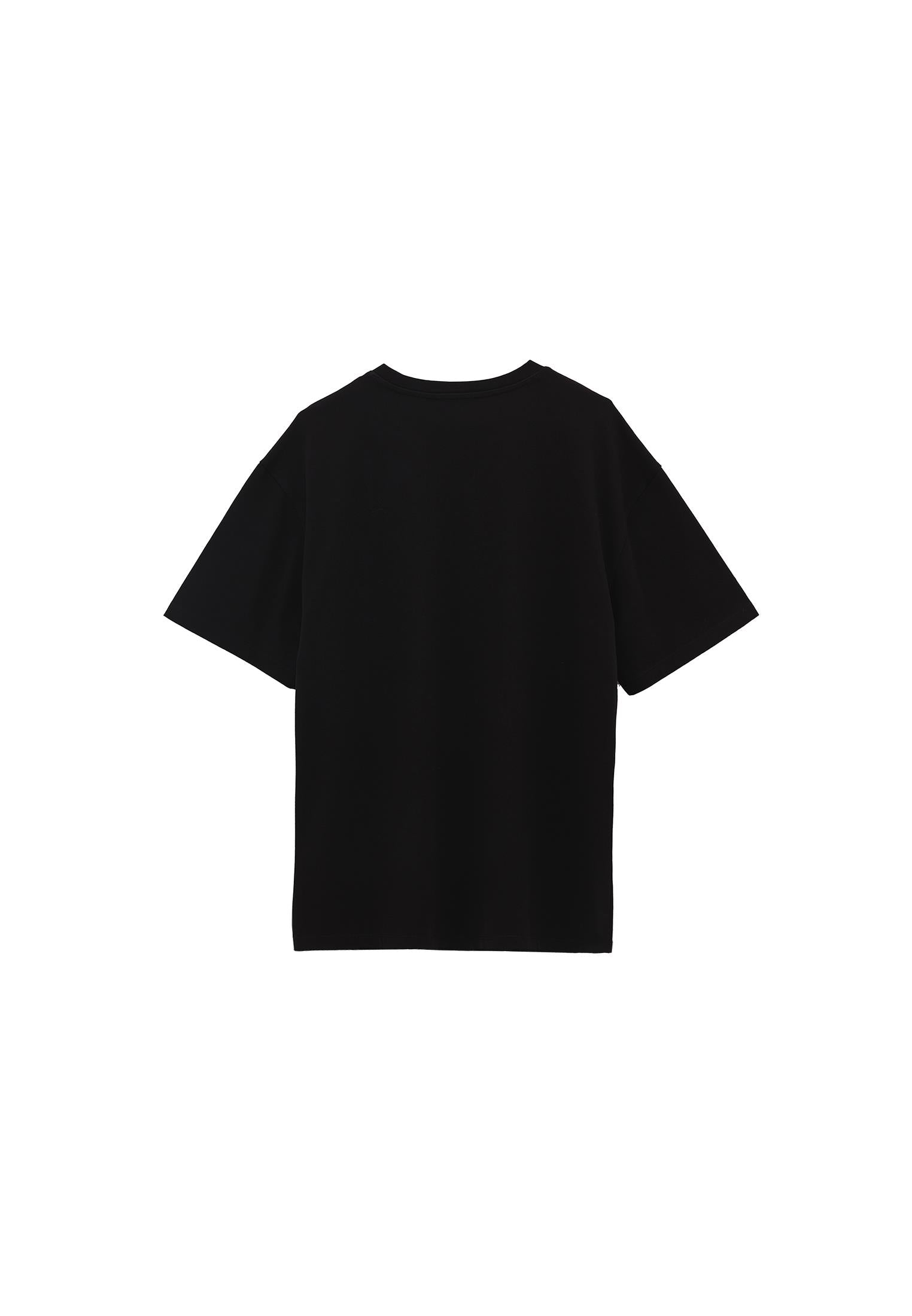 Boyfriend Crew Neck T-Shirt - BLACK