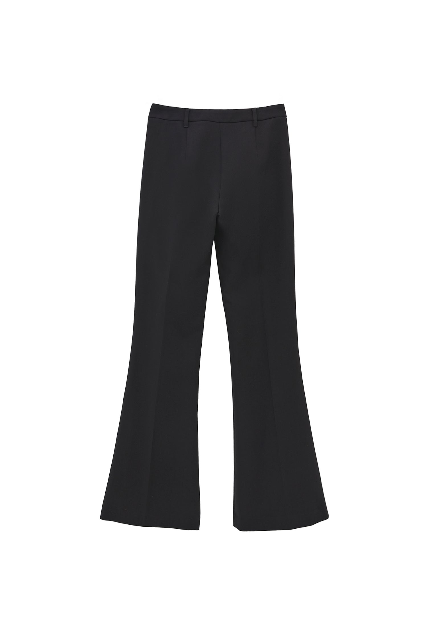 Spanish Leg High Waist Pants - BLACK