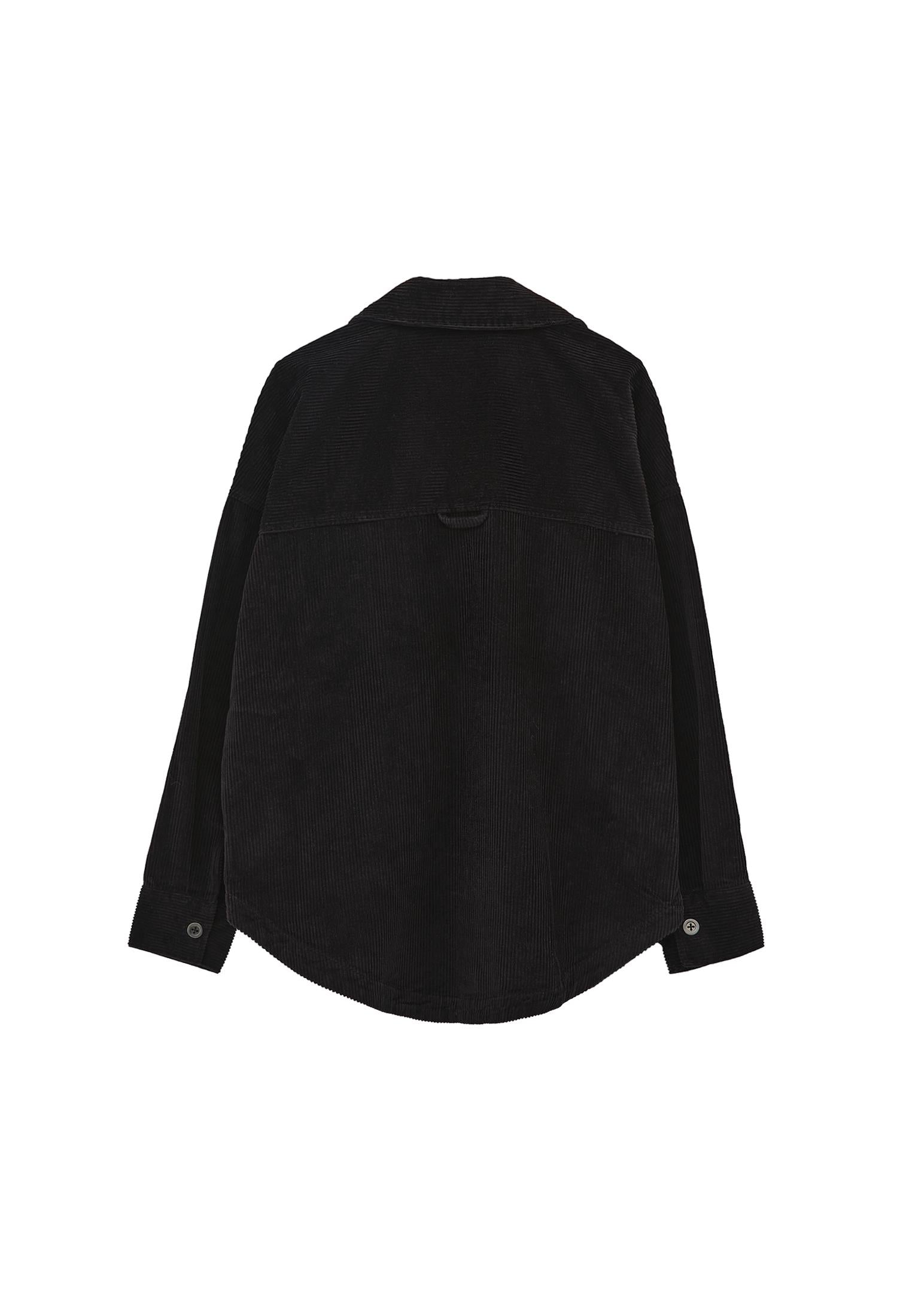 Cotton Oversize Shirt - BLACK