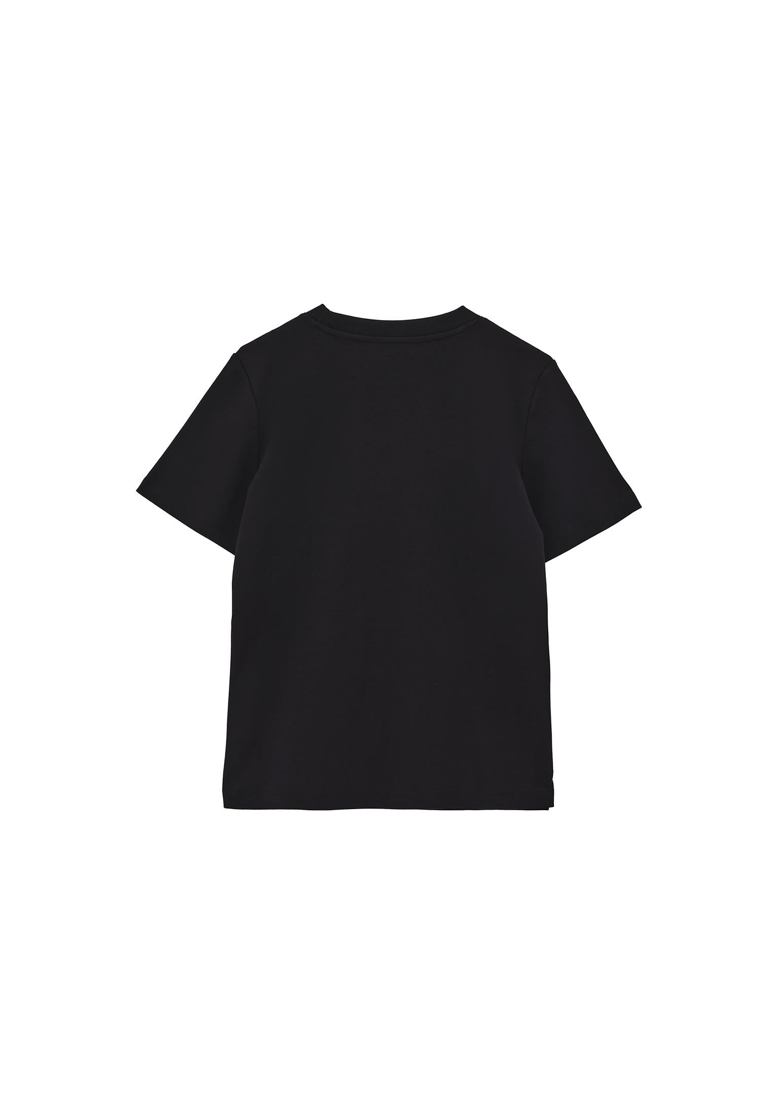 Crew Neck Short Sleeve T-Shirt - BLACK